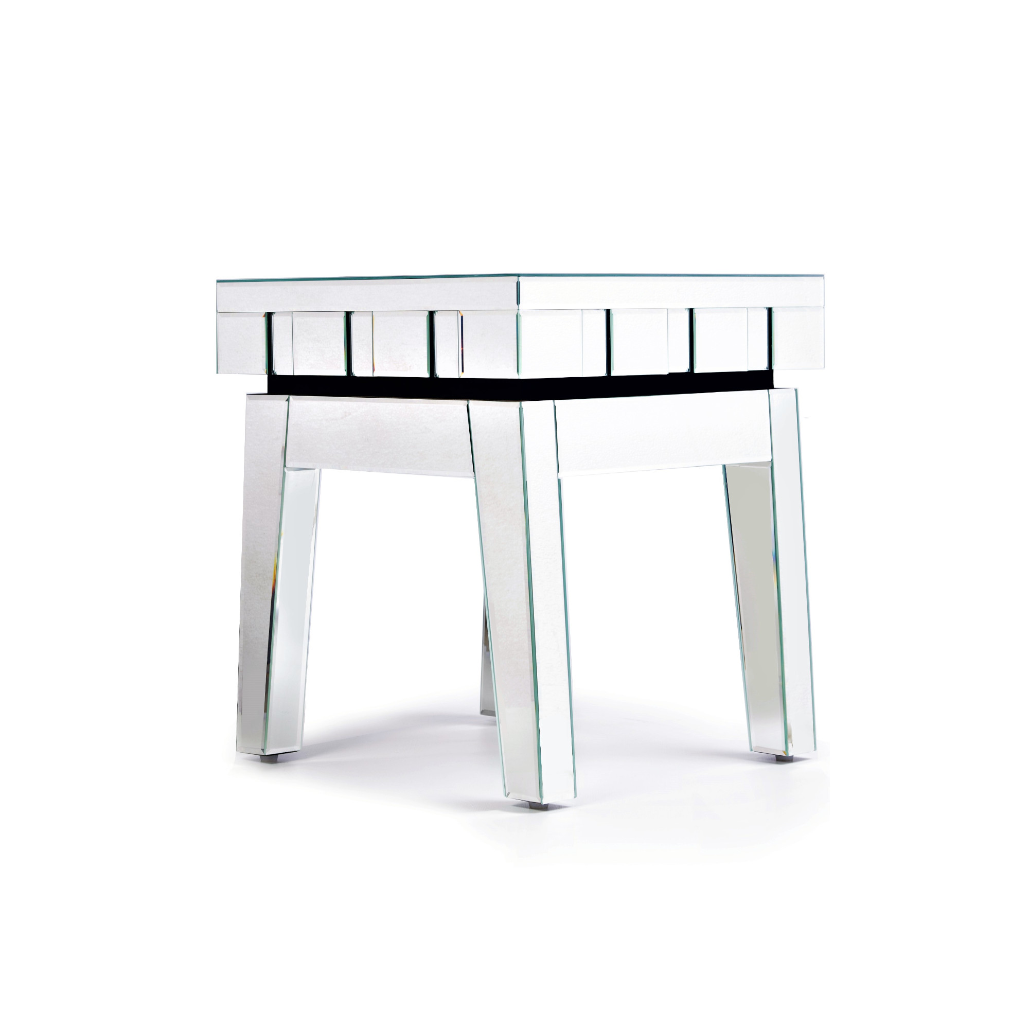 DEVINA Mirrored End Table