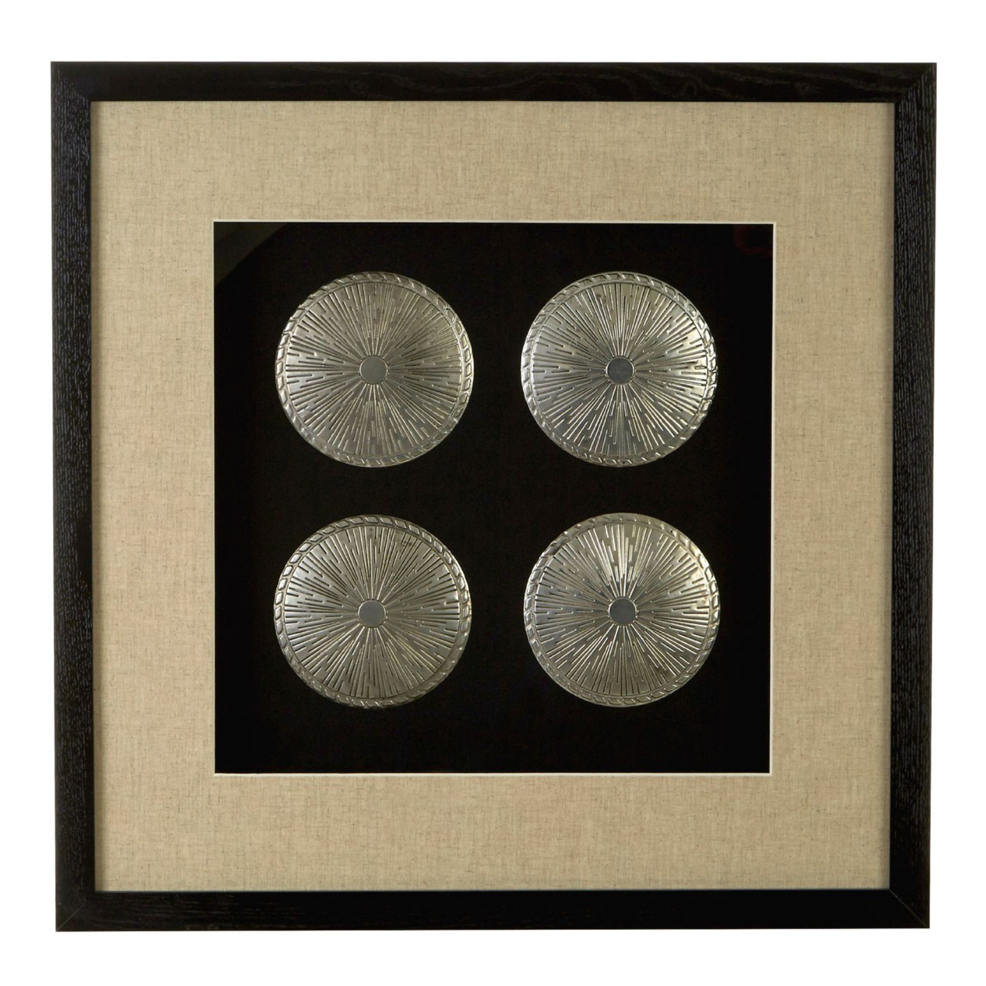 Silver Disc Set Wall Art - BBWLRT09