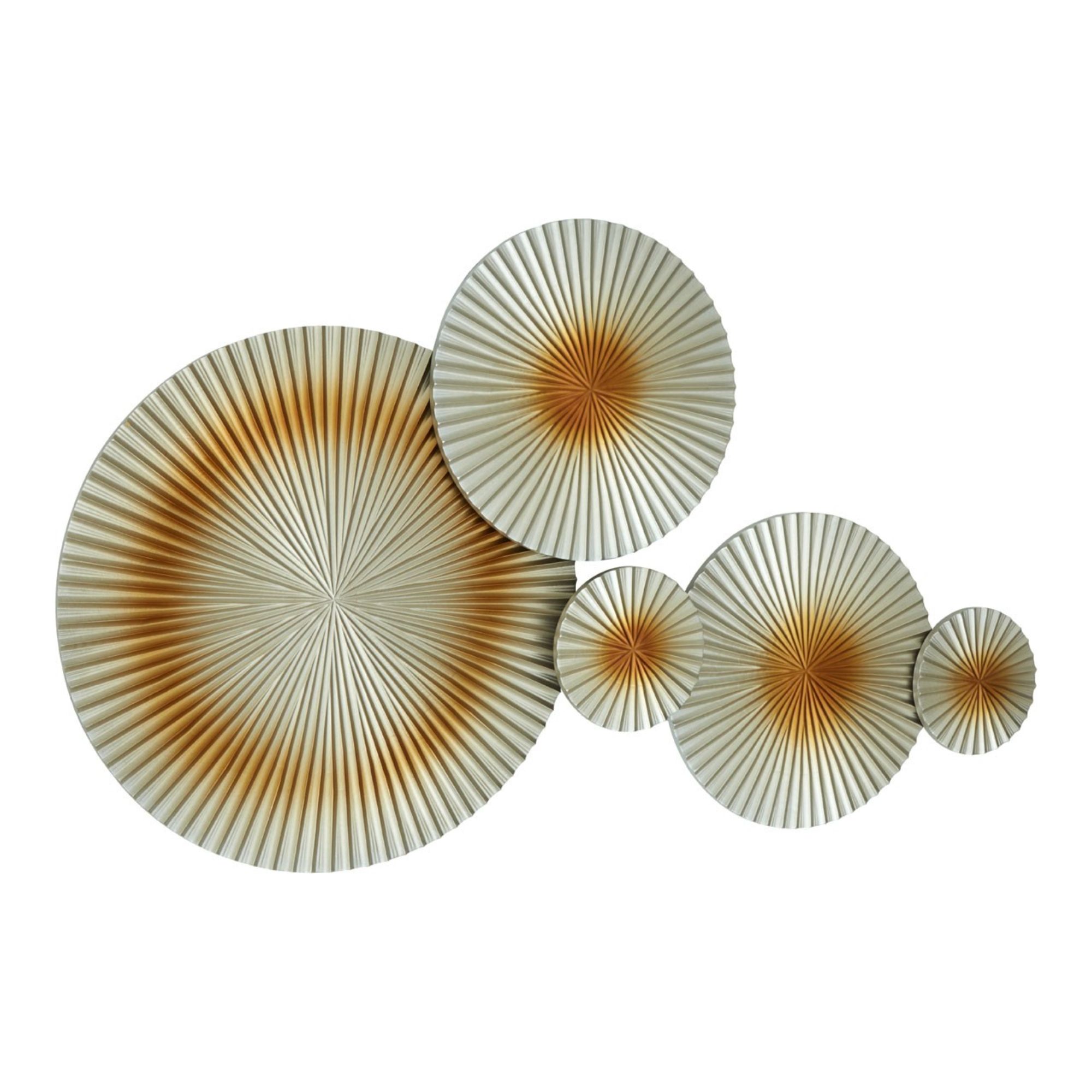 Gold Floating Discs Wall Art - BBWLRT32