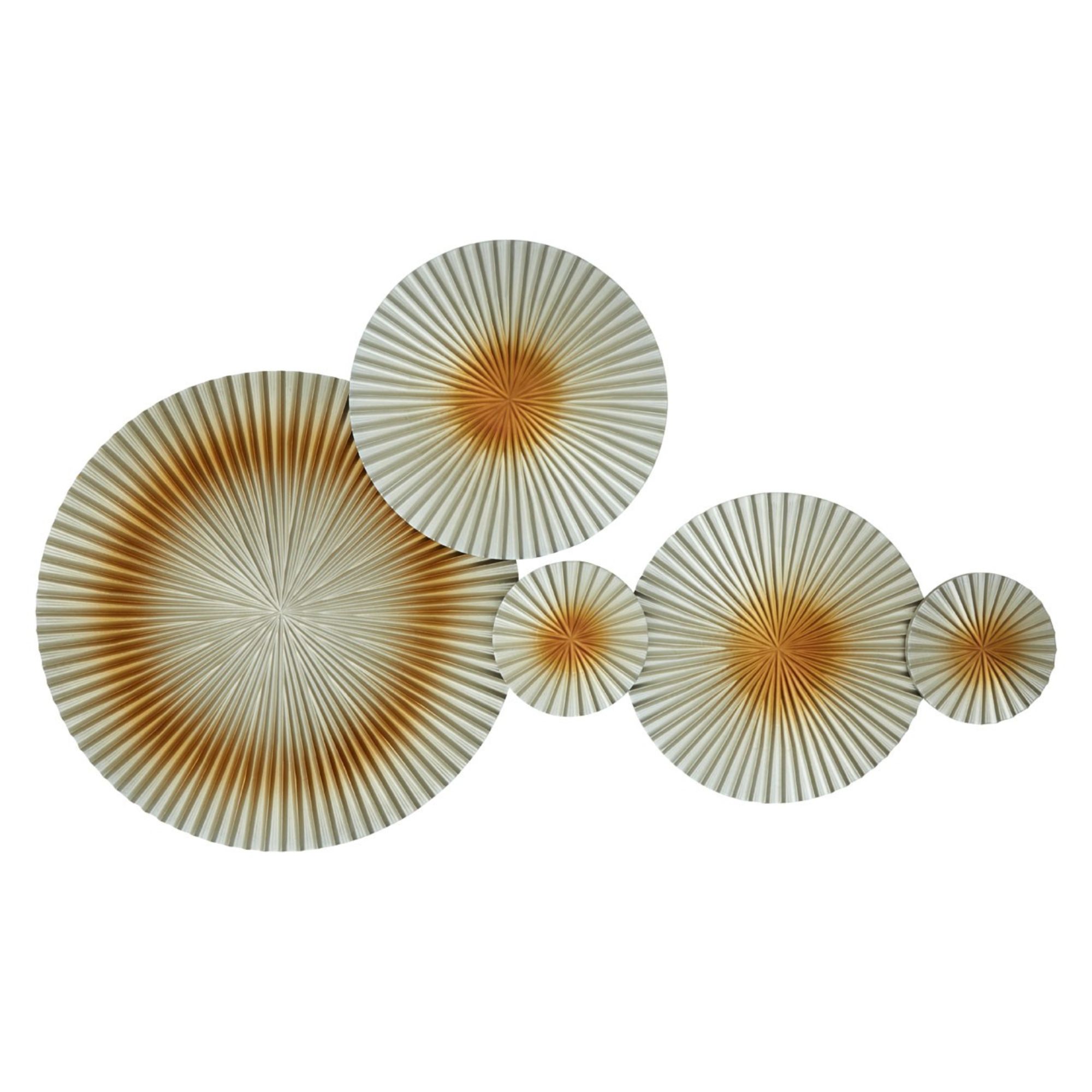 Gold Floating Discs Wall Art - BBWLRT32
