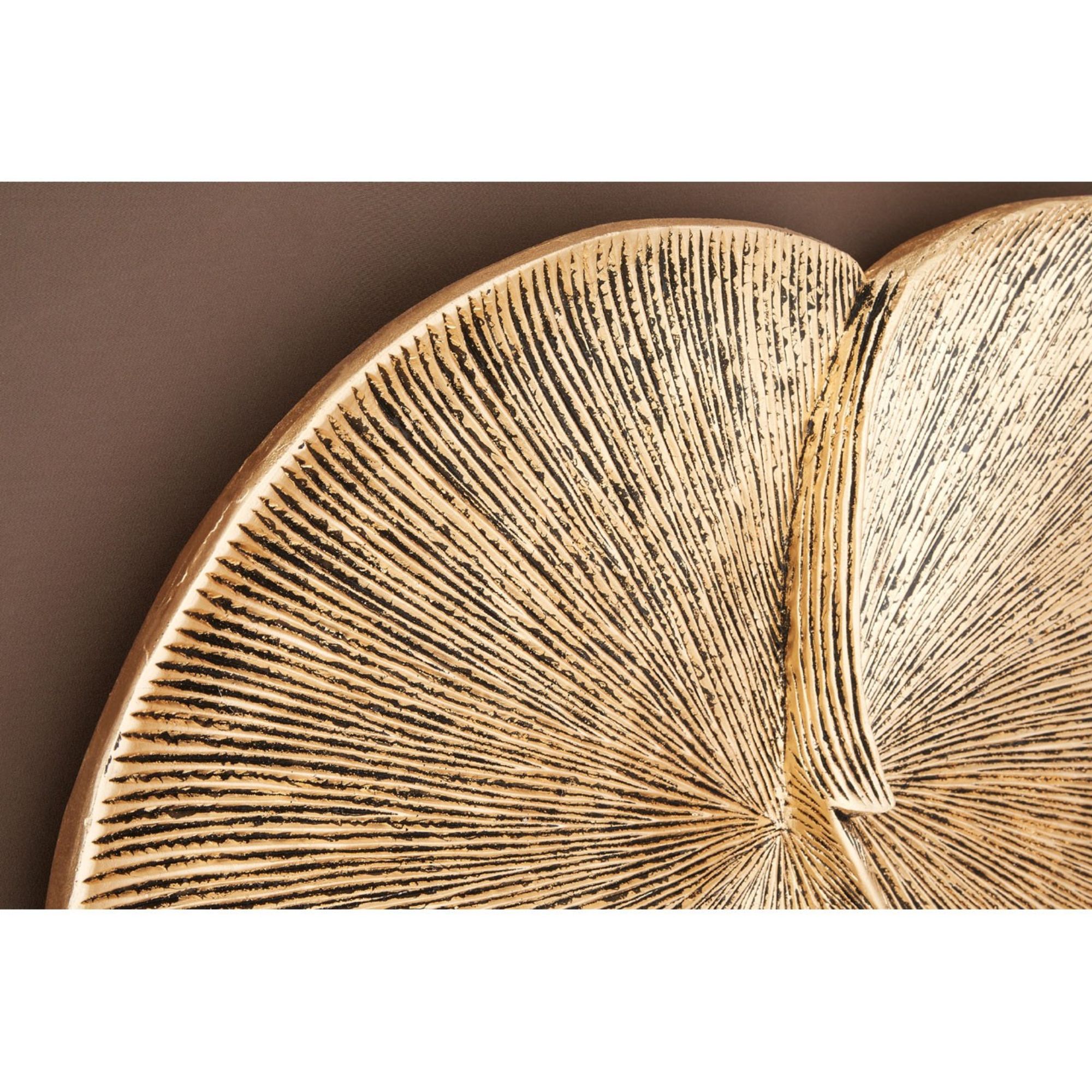 Gold Lotus Leaf Wall Art - BBWLRT36