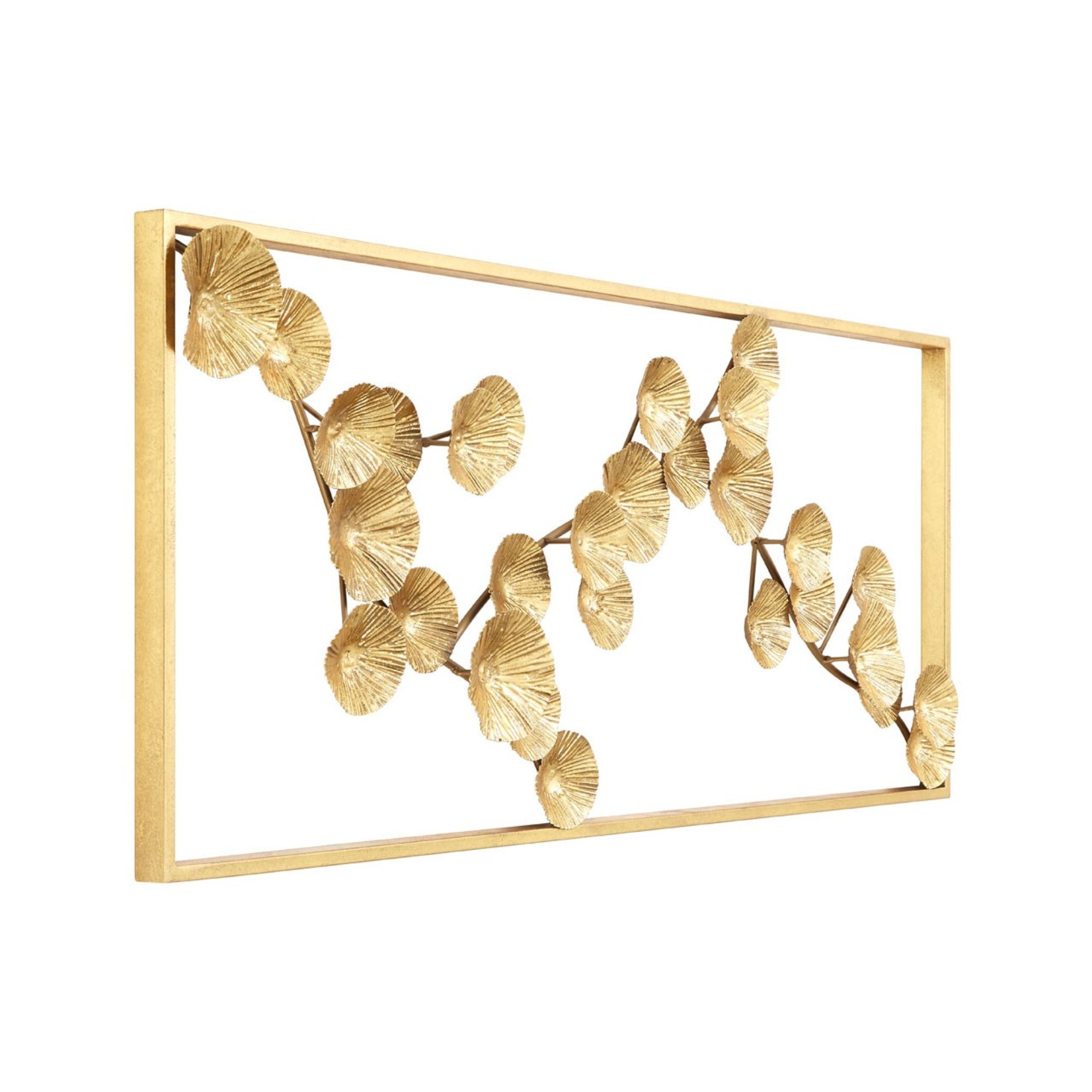 Gold Floating Petals Wall Art - BBWLRT39
