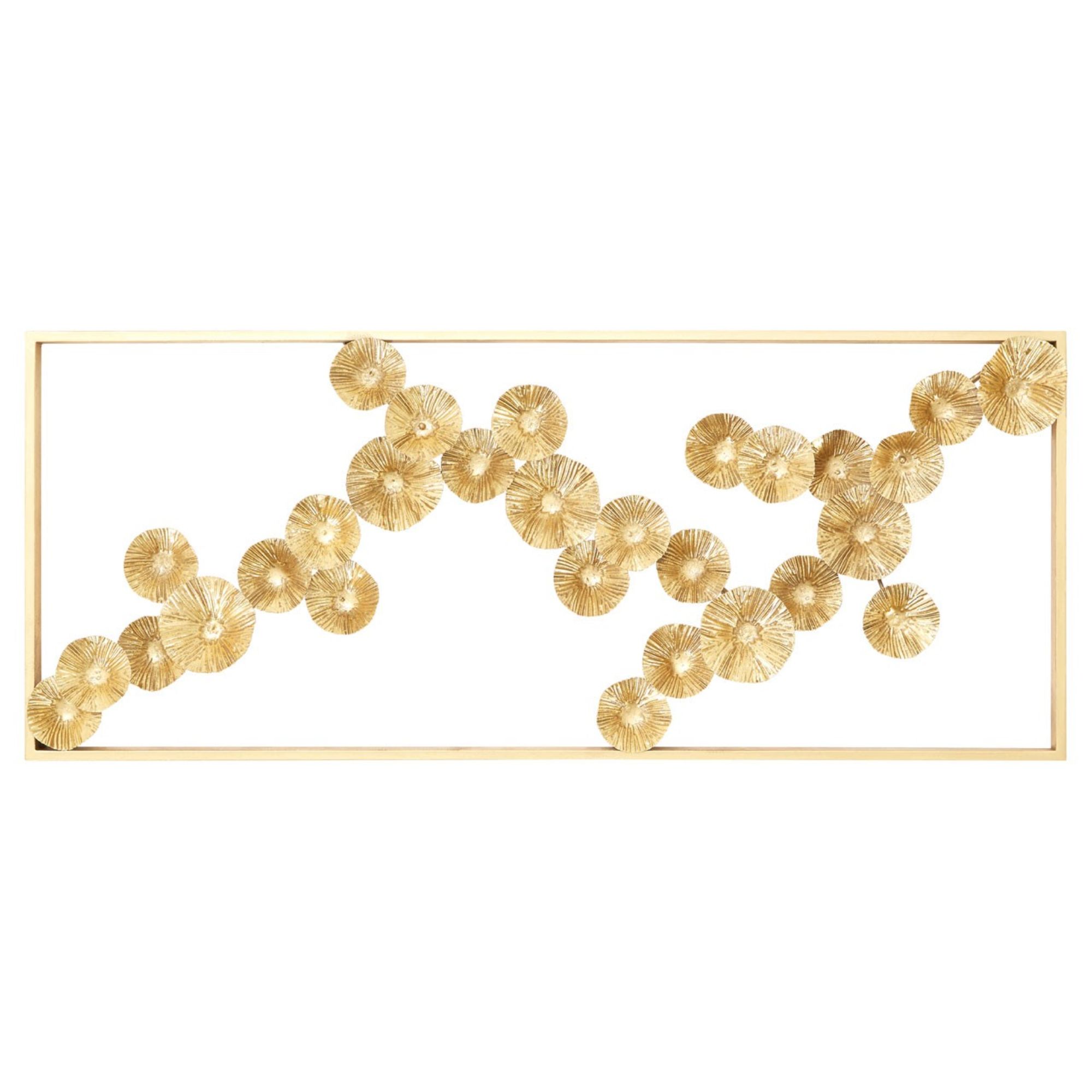 Gold Floating Petals Wall Art - BBWLRT39