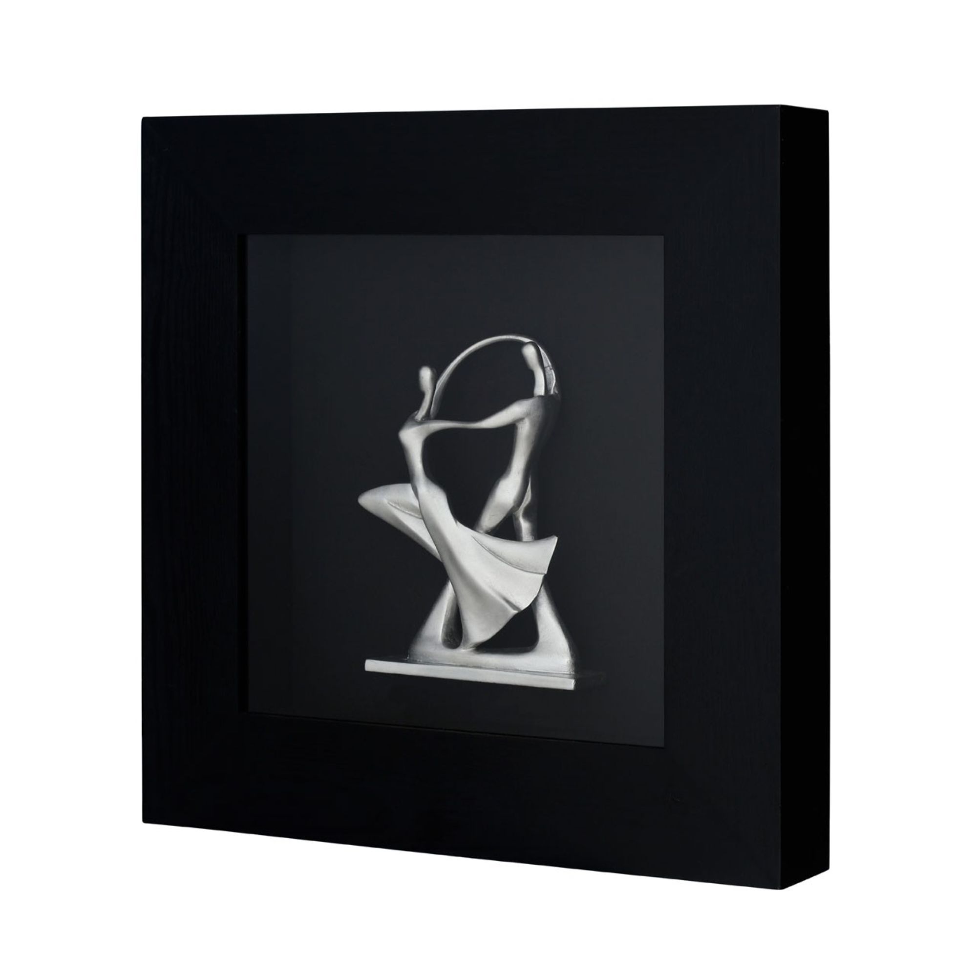 Silver Dancing Couple Wall Art - BBWLRT44