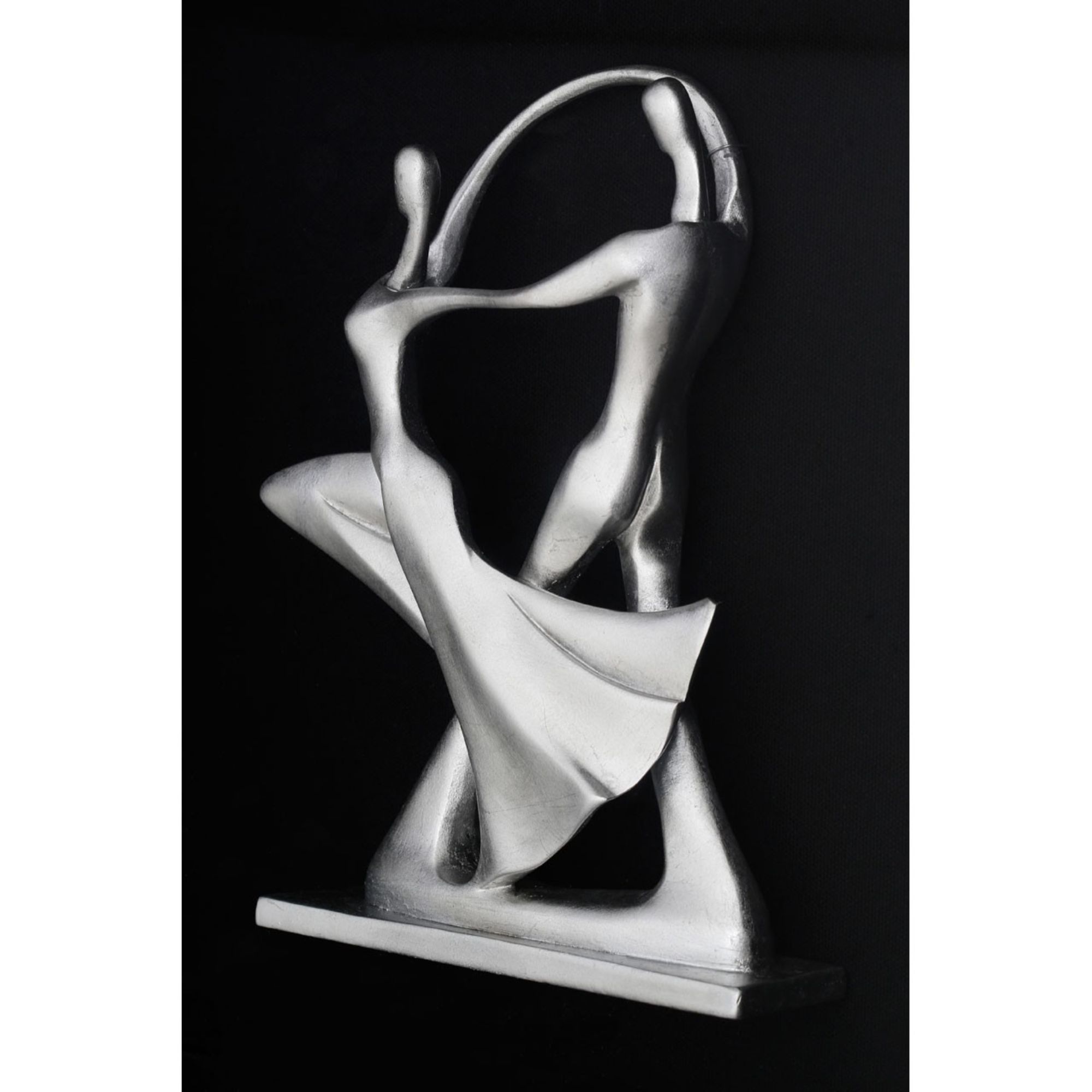Silver Dancing Couple Wall Art - BBWLRT44
