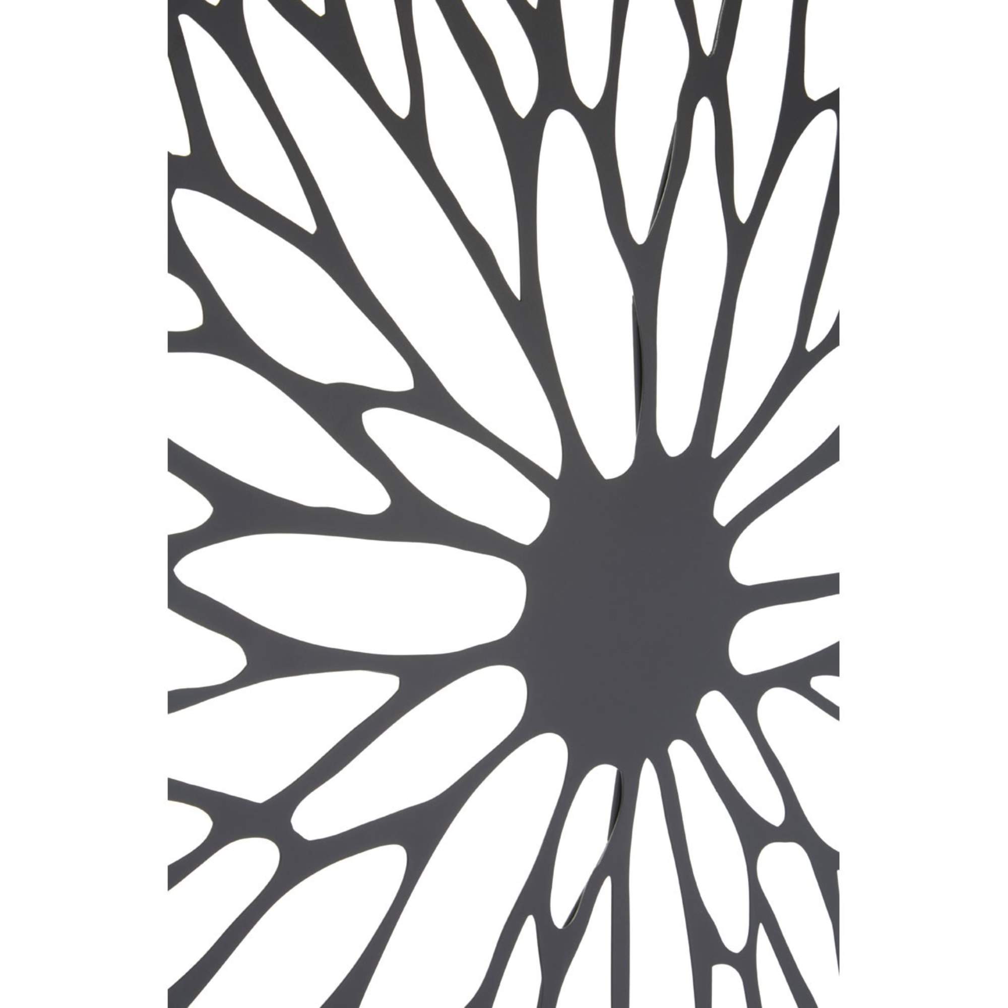 Black Floral Wheel Wall Art - BBWLRT47