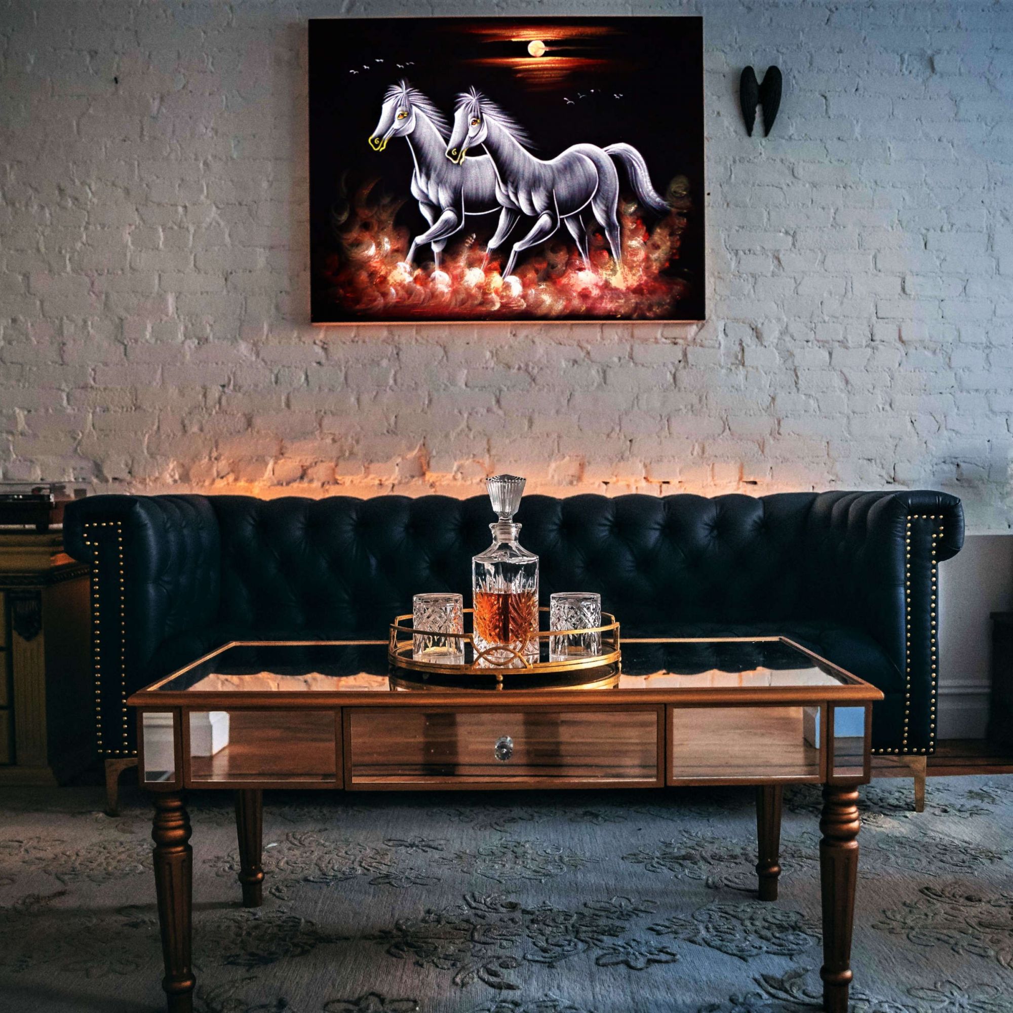 CHEVAL Velvet Canvas Wall Art