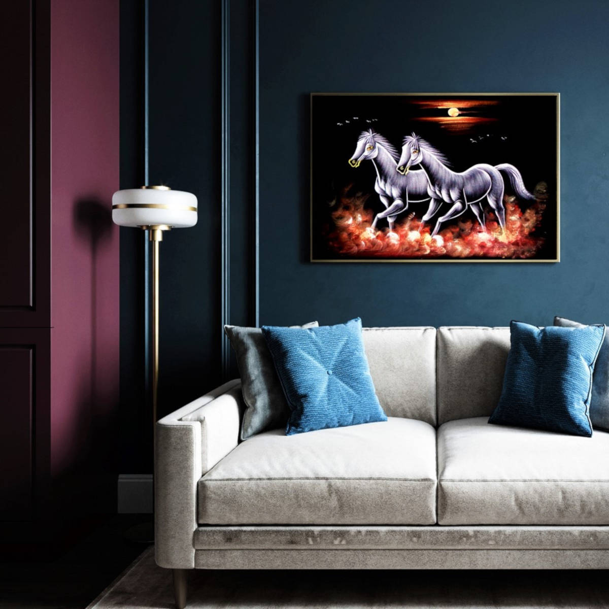 CHEVAL Velvet Canvas Wall Art