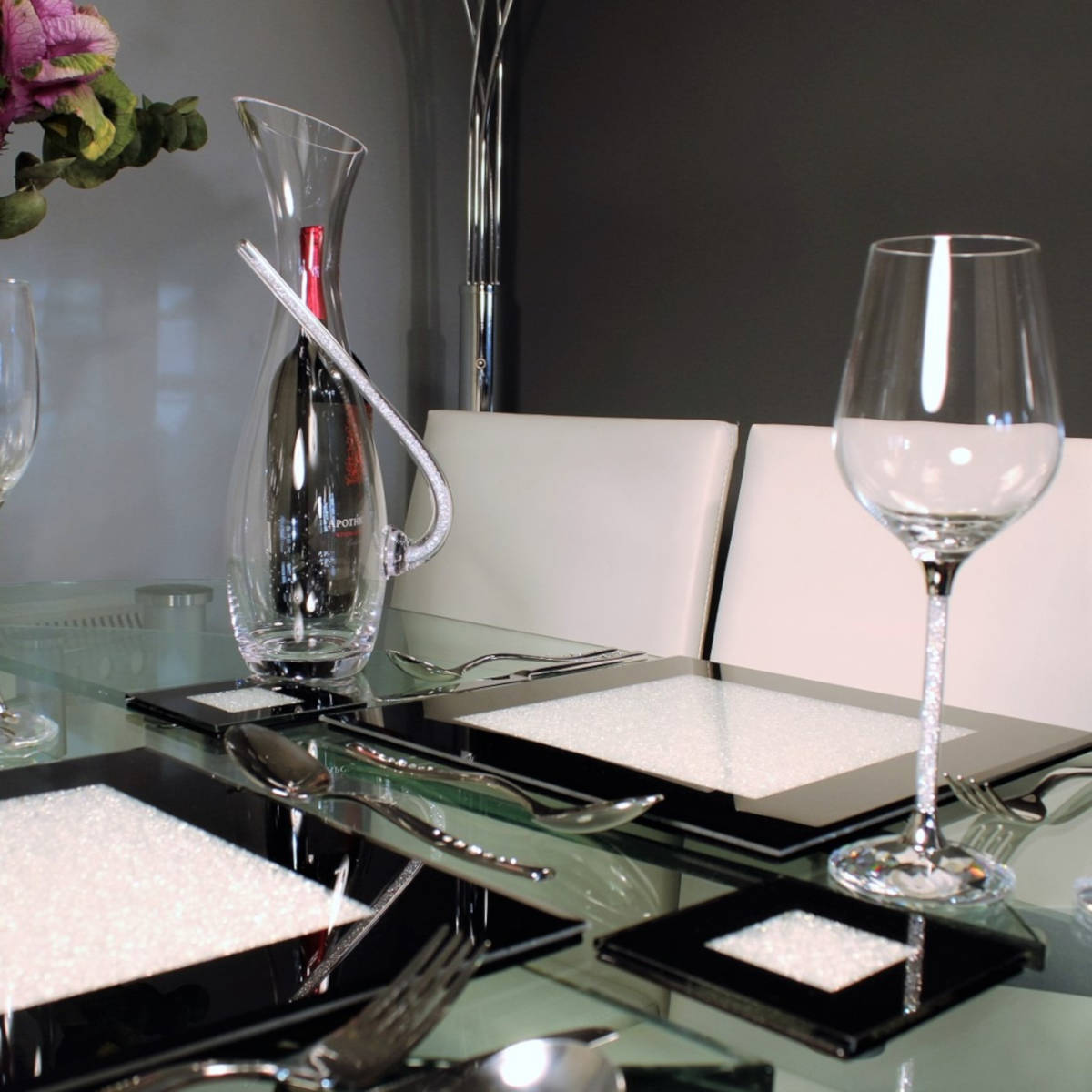 DONNA Diamond Crush Black Serving Set