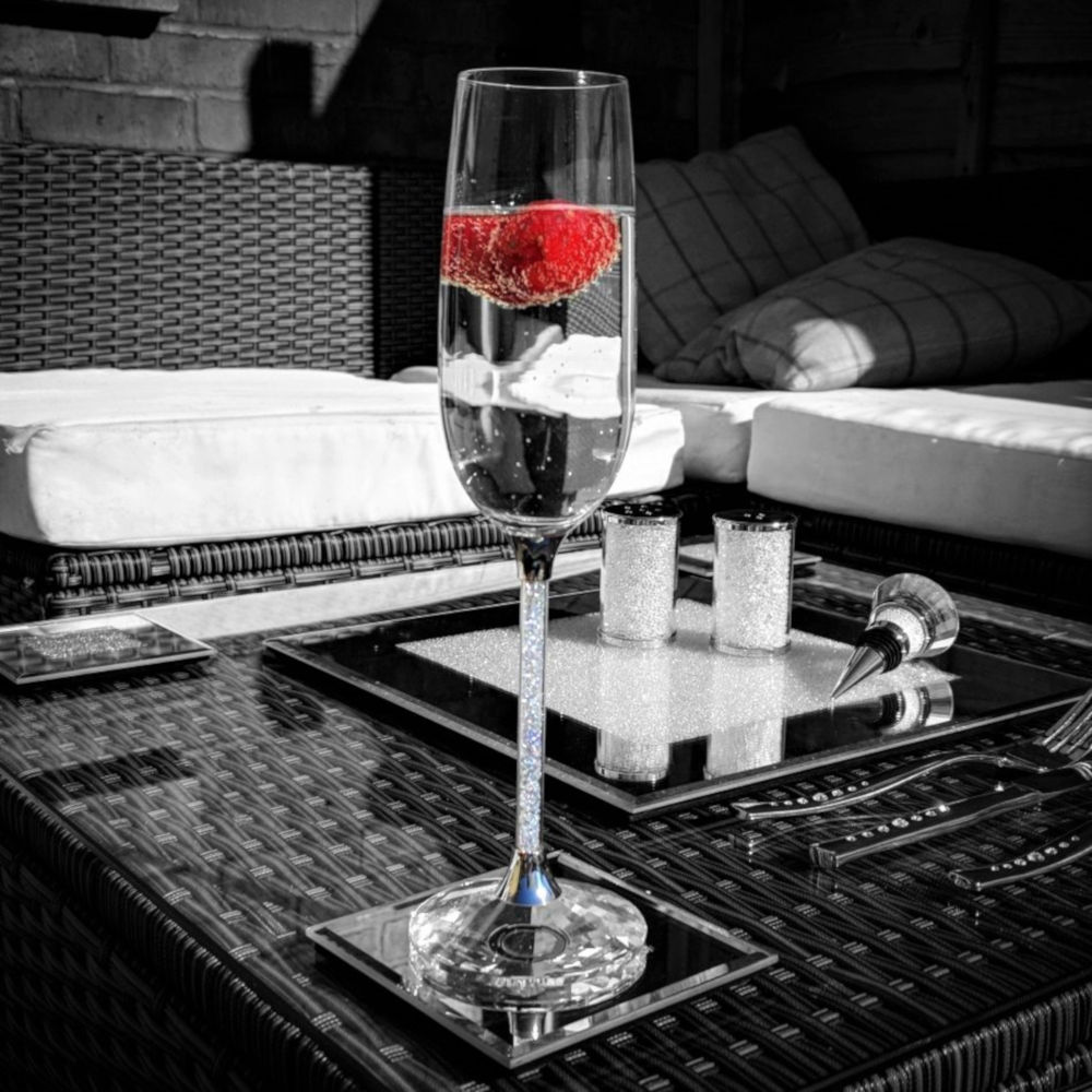 DONNA Diamond Crush Silver Serving Set