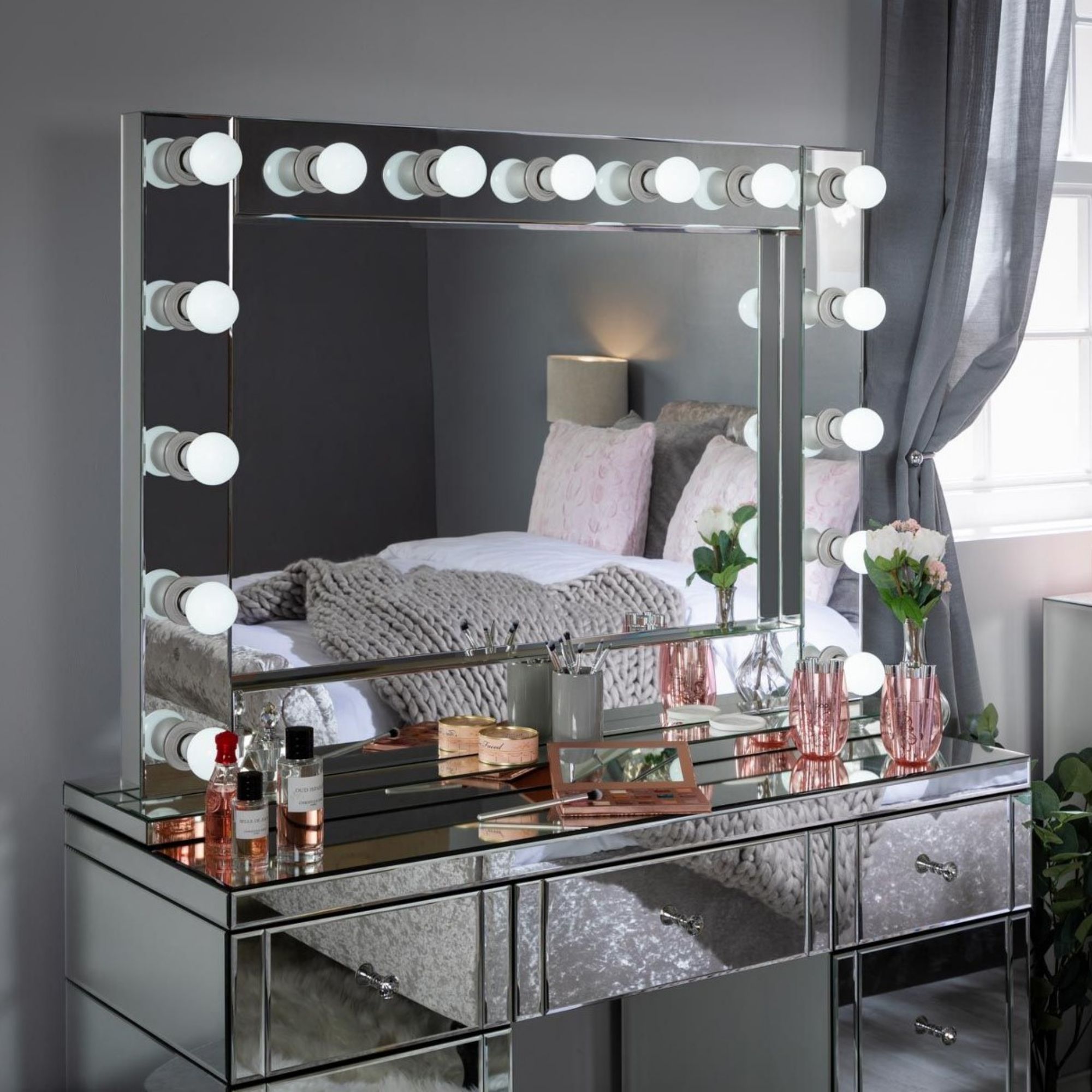ELAN Mirrored Vanity Station Set