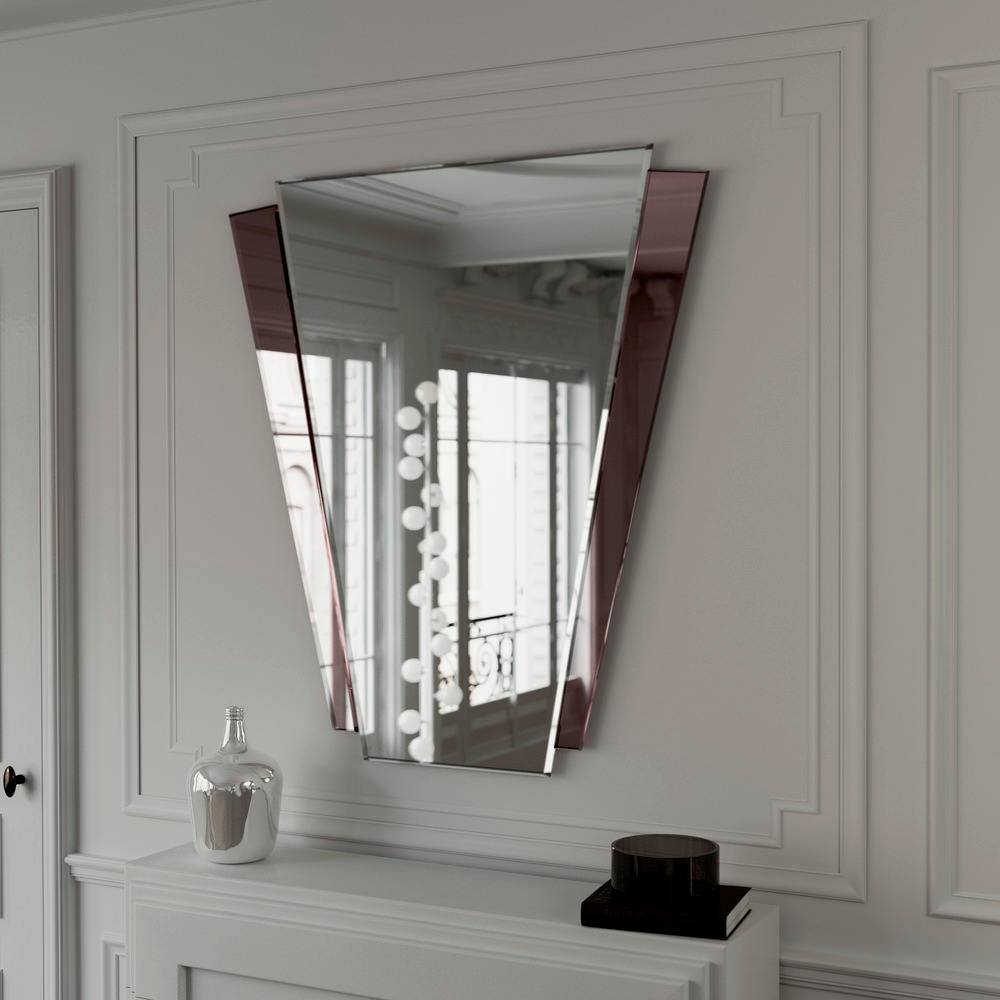 ELEGANTE Rose Gold Silver Accent Mirror