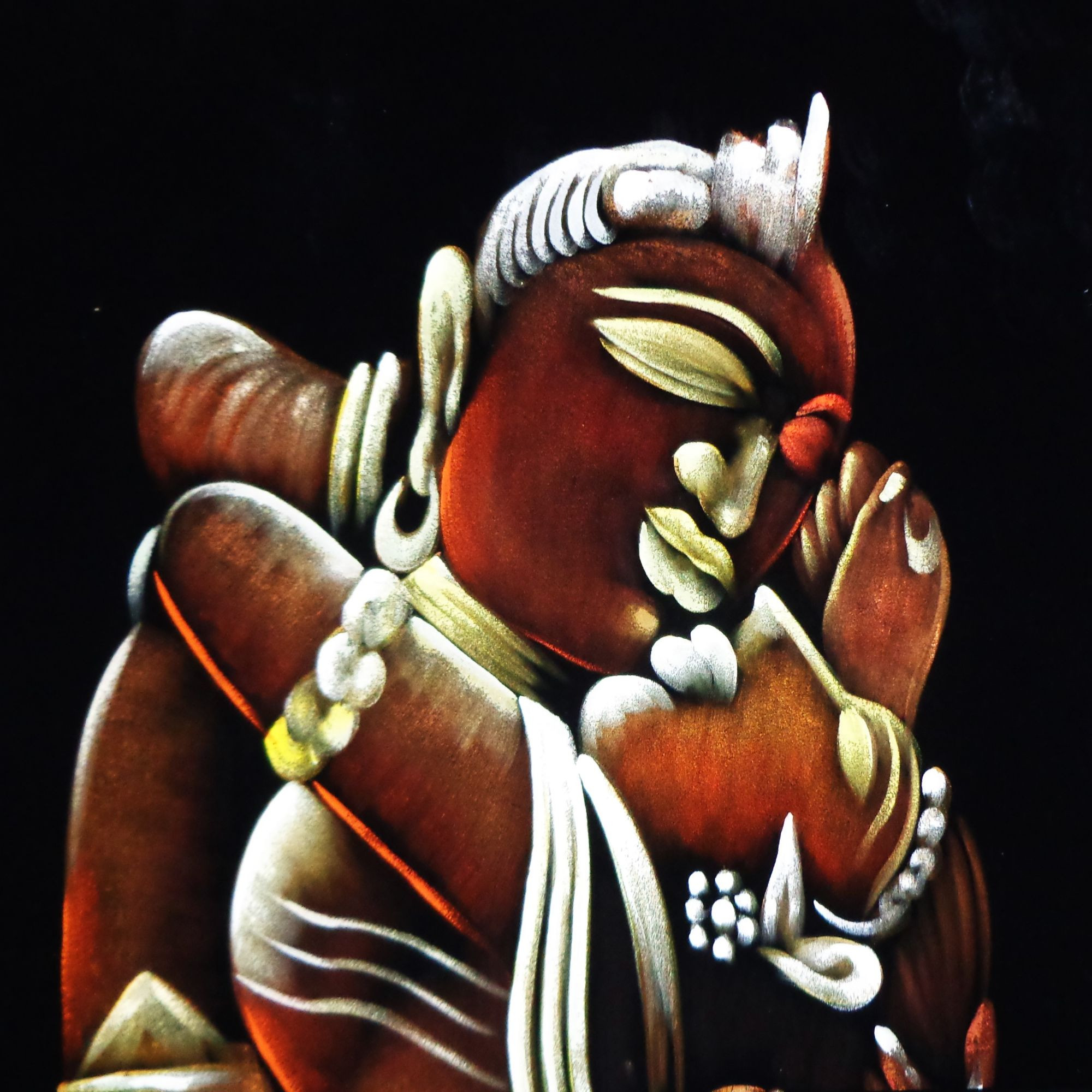 AVIVANA Kama Sutra Painting Velvet Canvas Wall Art - VA04