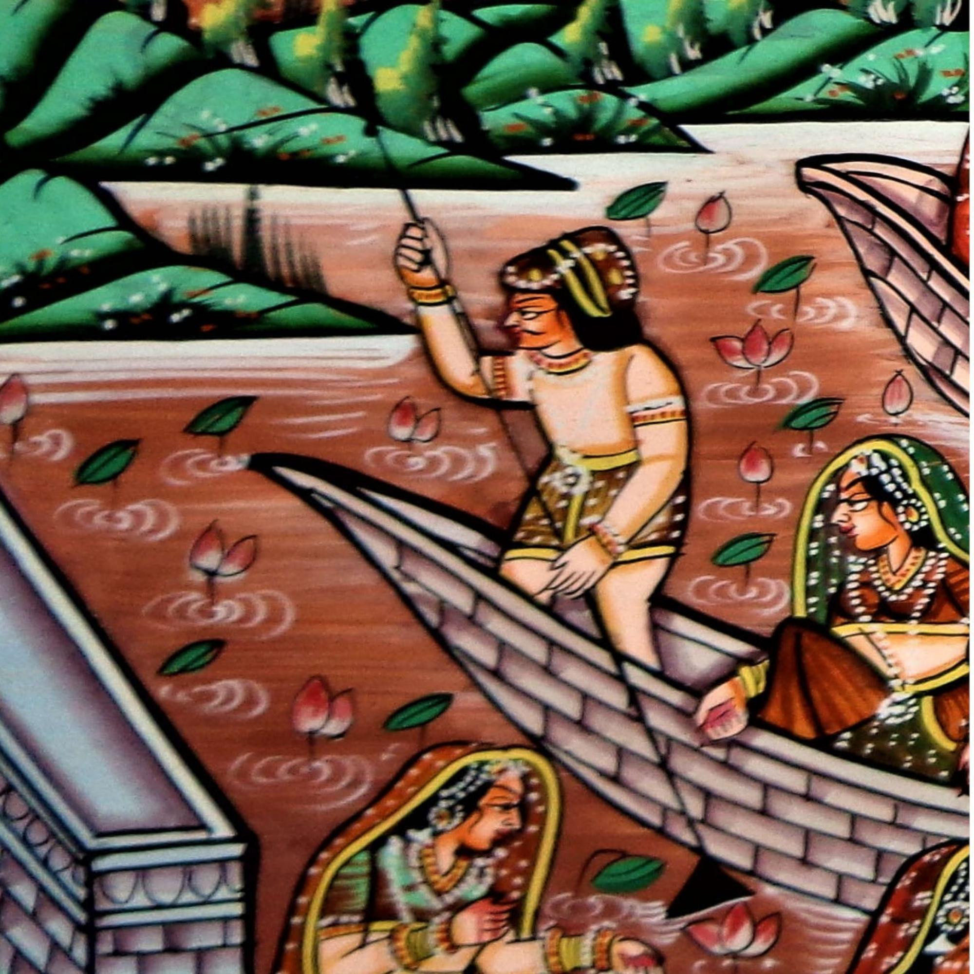 Radha Krishna Miniature Art Rajasthani Painting