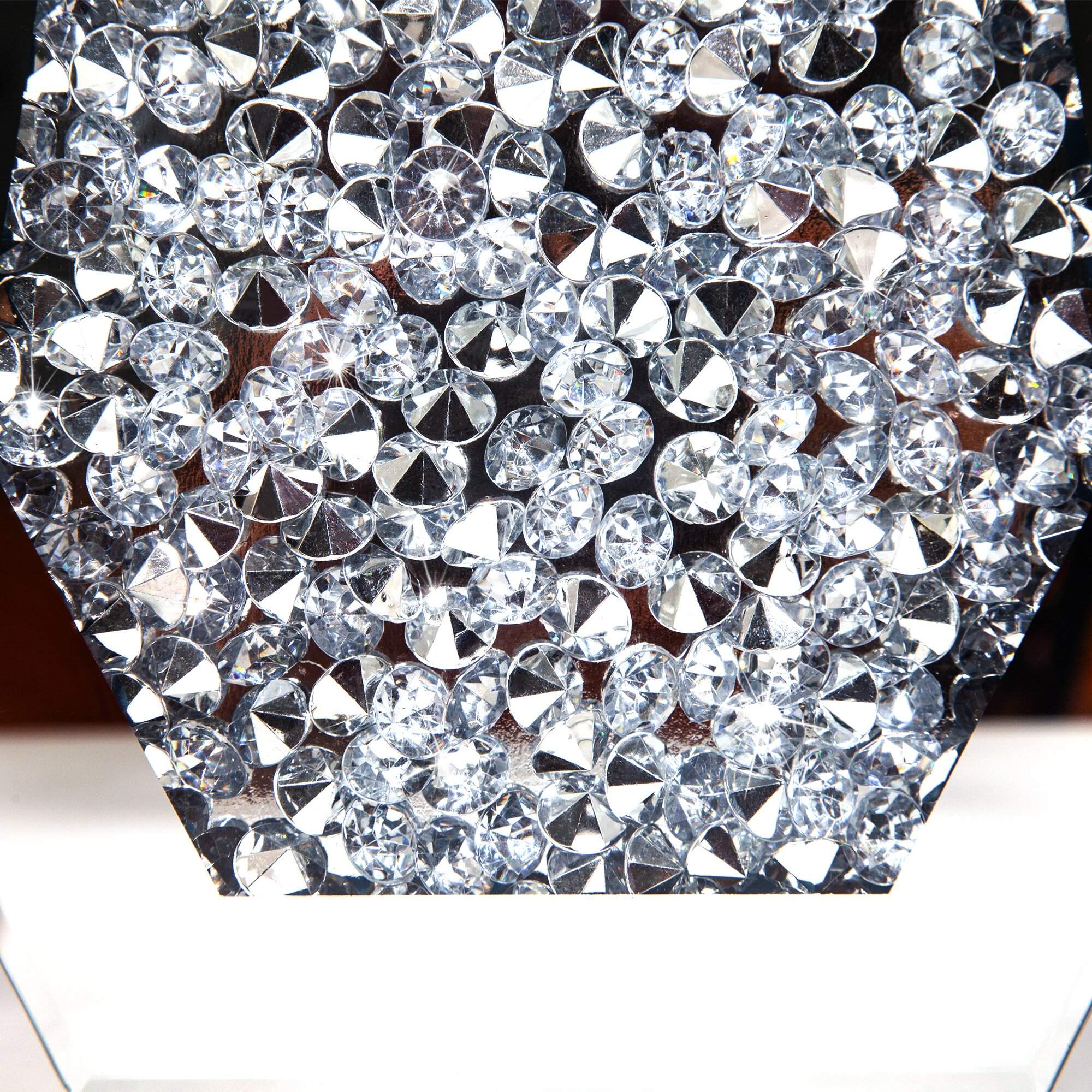 NORALI Faux Diamond Mirrored Planter Vase