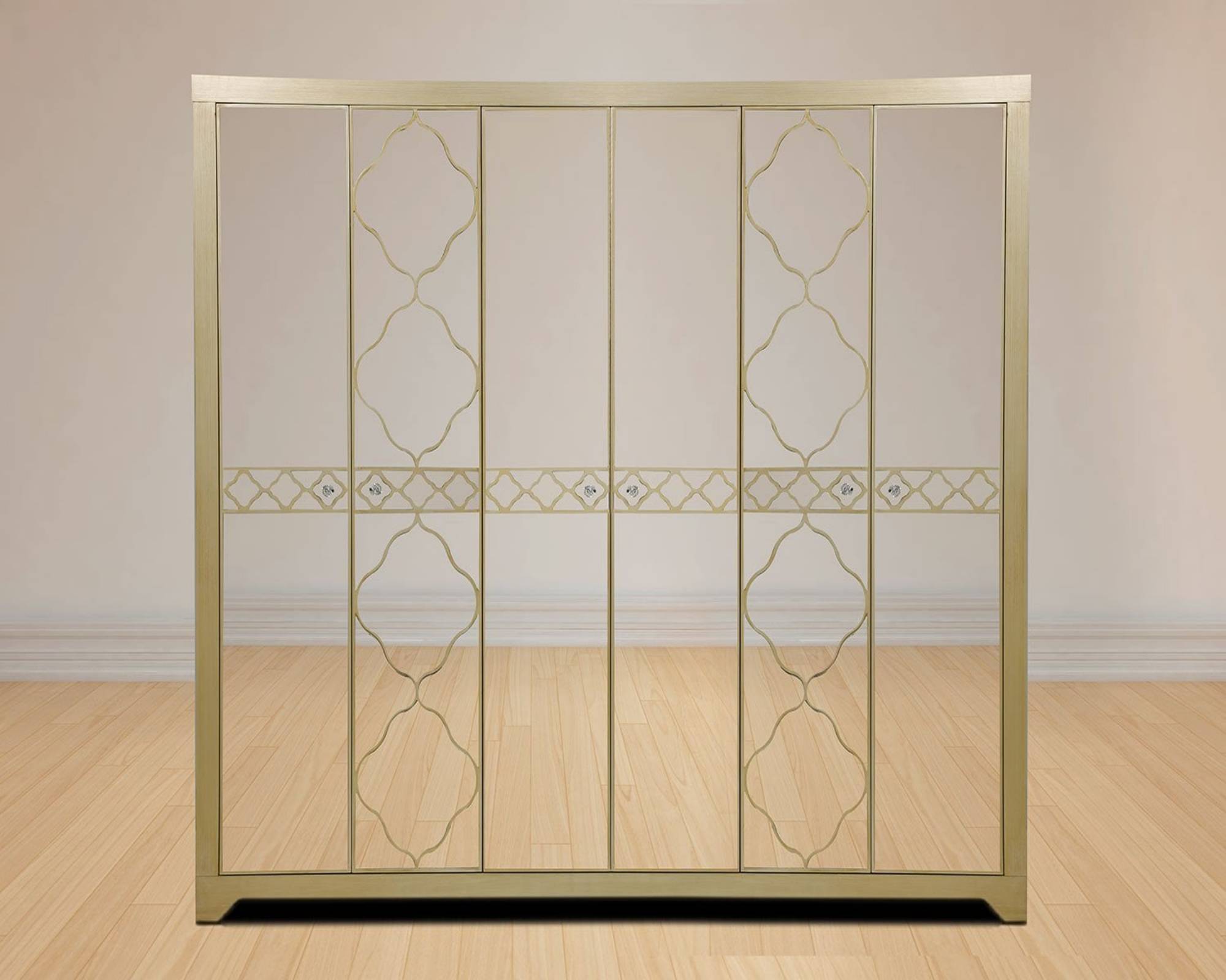 QUILLA Mirrored Moroccan Gold Collection - Wardrobe