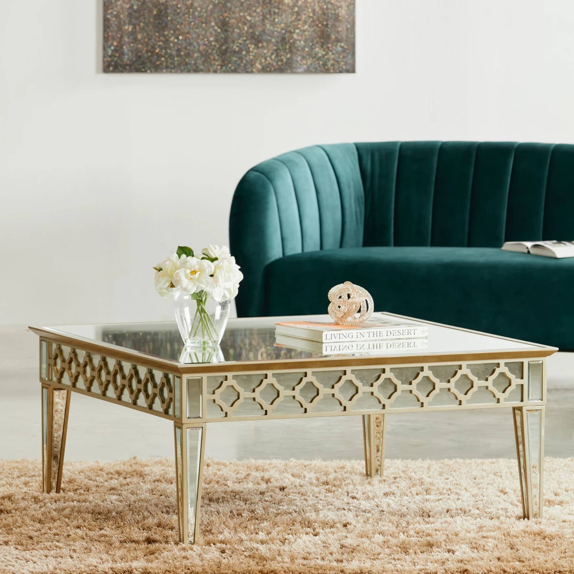 RABAT Mirrored Moroccan Gold Collection - Accent Table Set