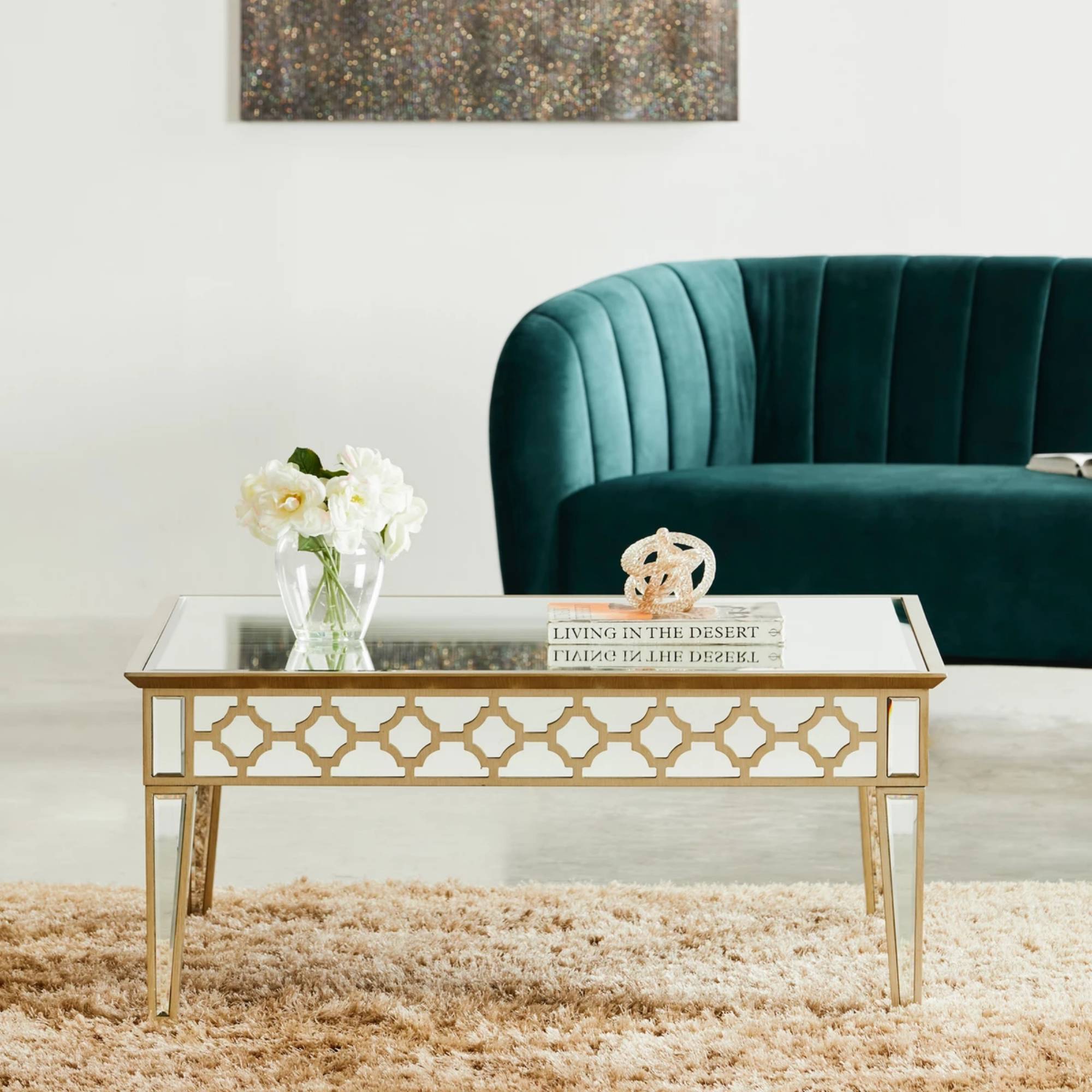 RABAT Mirrored Moroccan Gold Collection - Accent Table Set