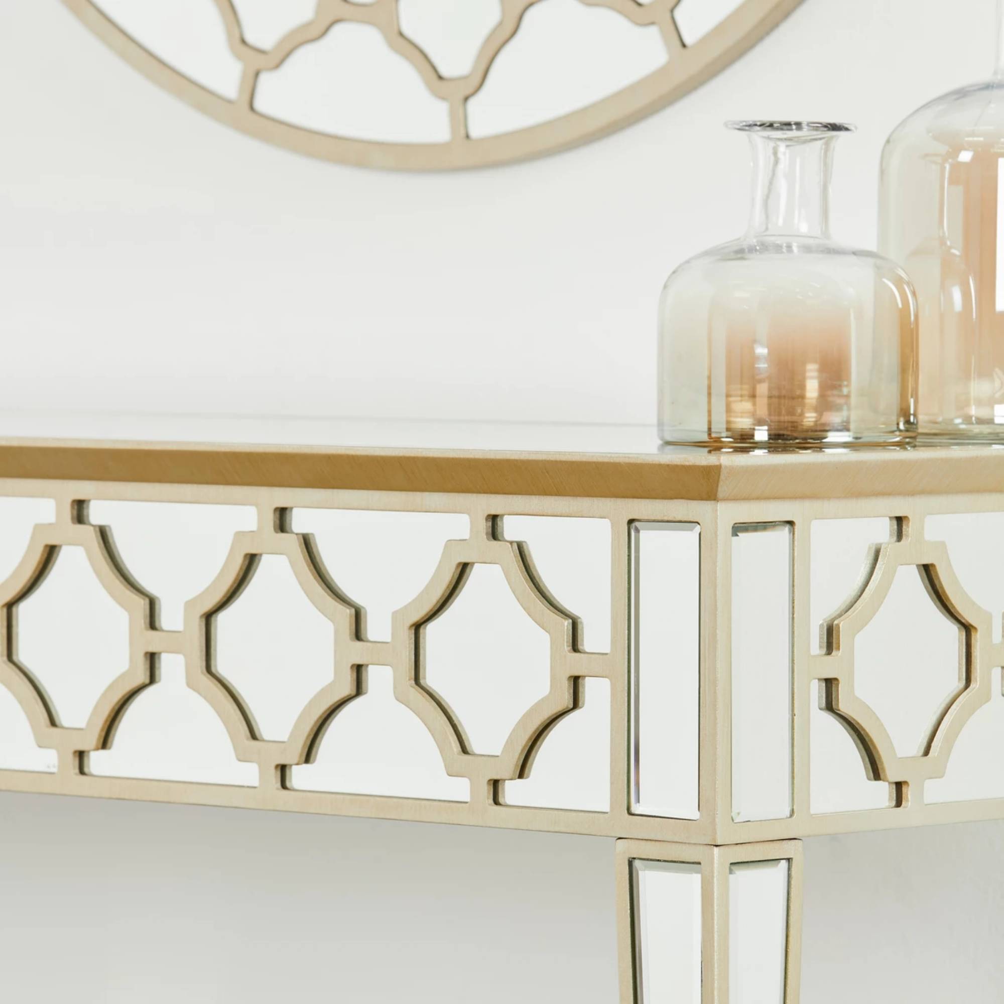 RABAT Mirrored Moroccan Gold Collection - Console Table