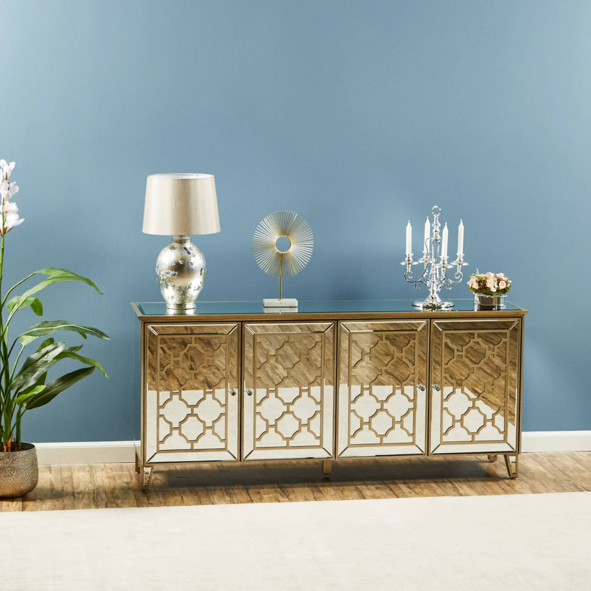 RABAT Mirrored Moroccan Gold Collection - Credenza