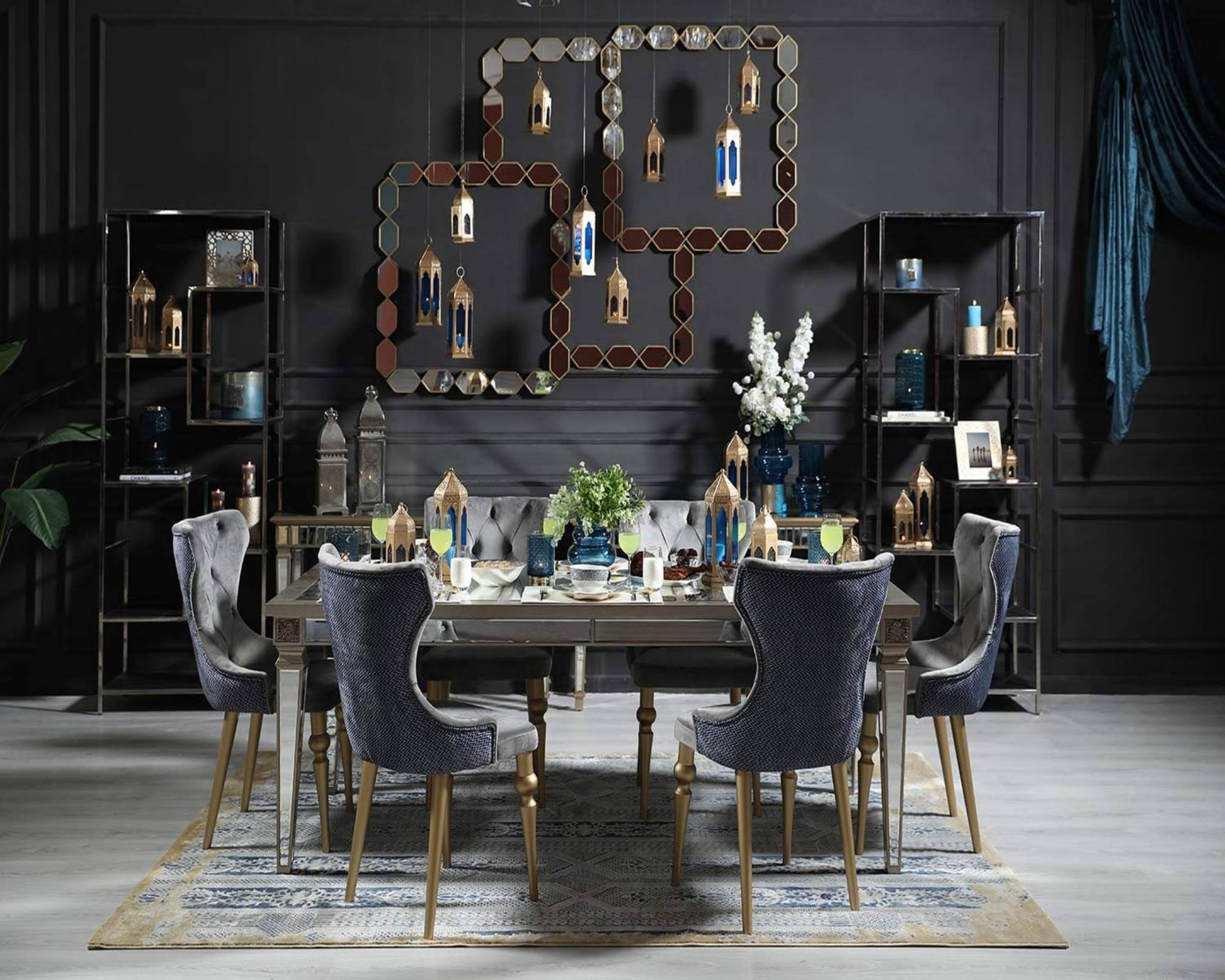 REGALIA Mirrored Dining Table