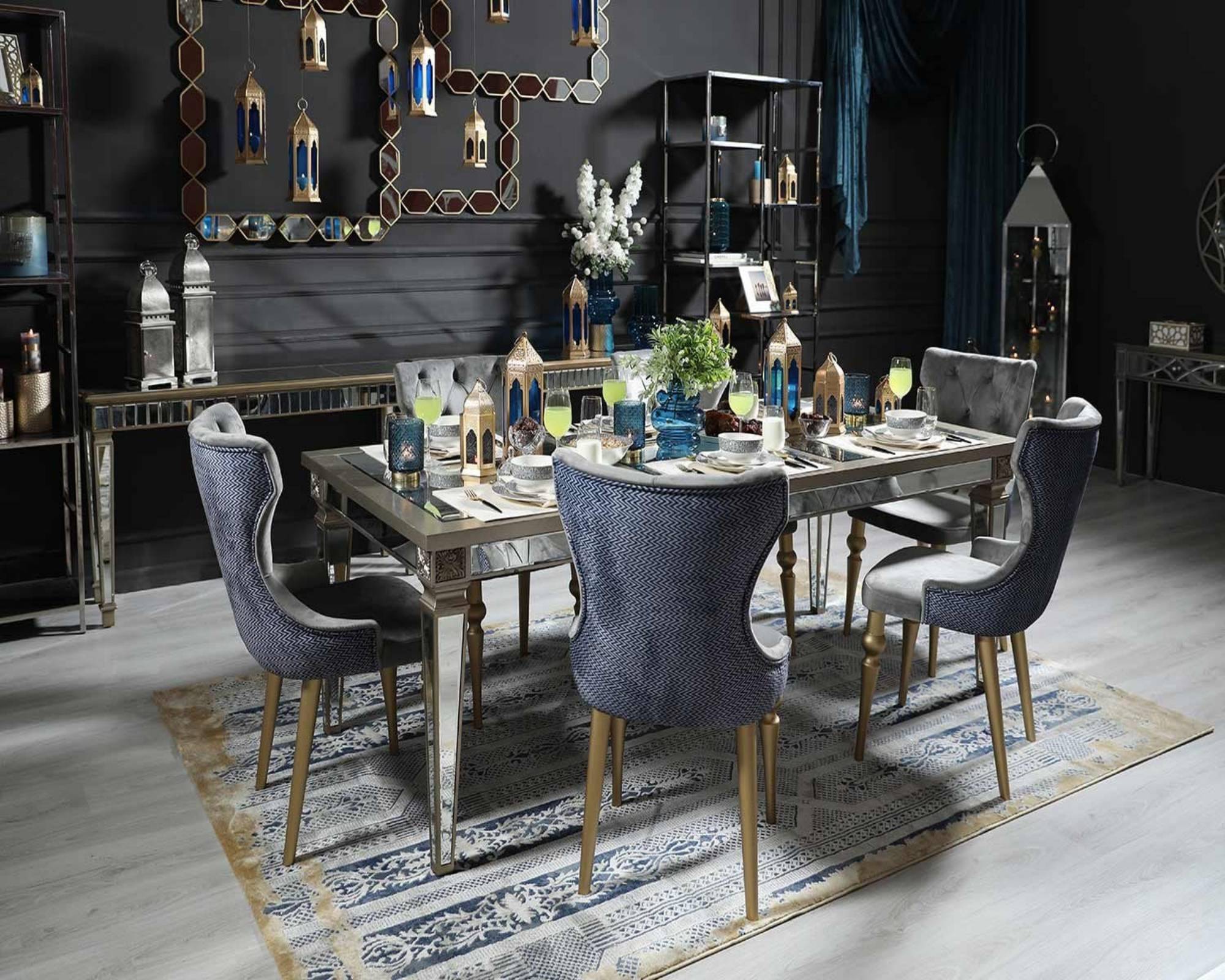 REGALIA Mirrored Dining Table