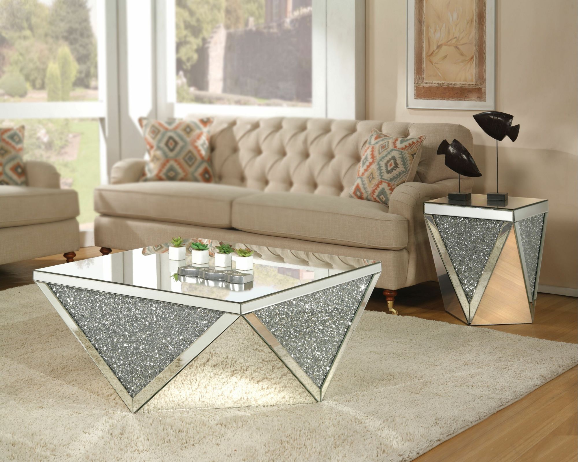 RENE Mirrored Furniture Collection