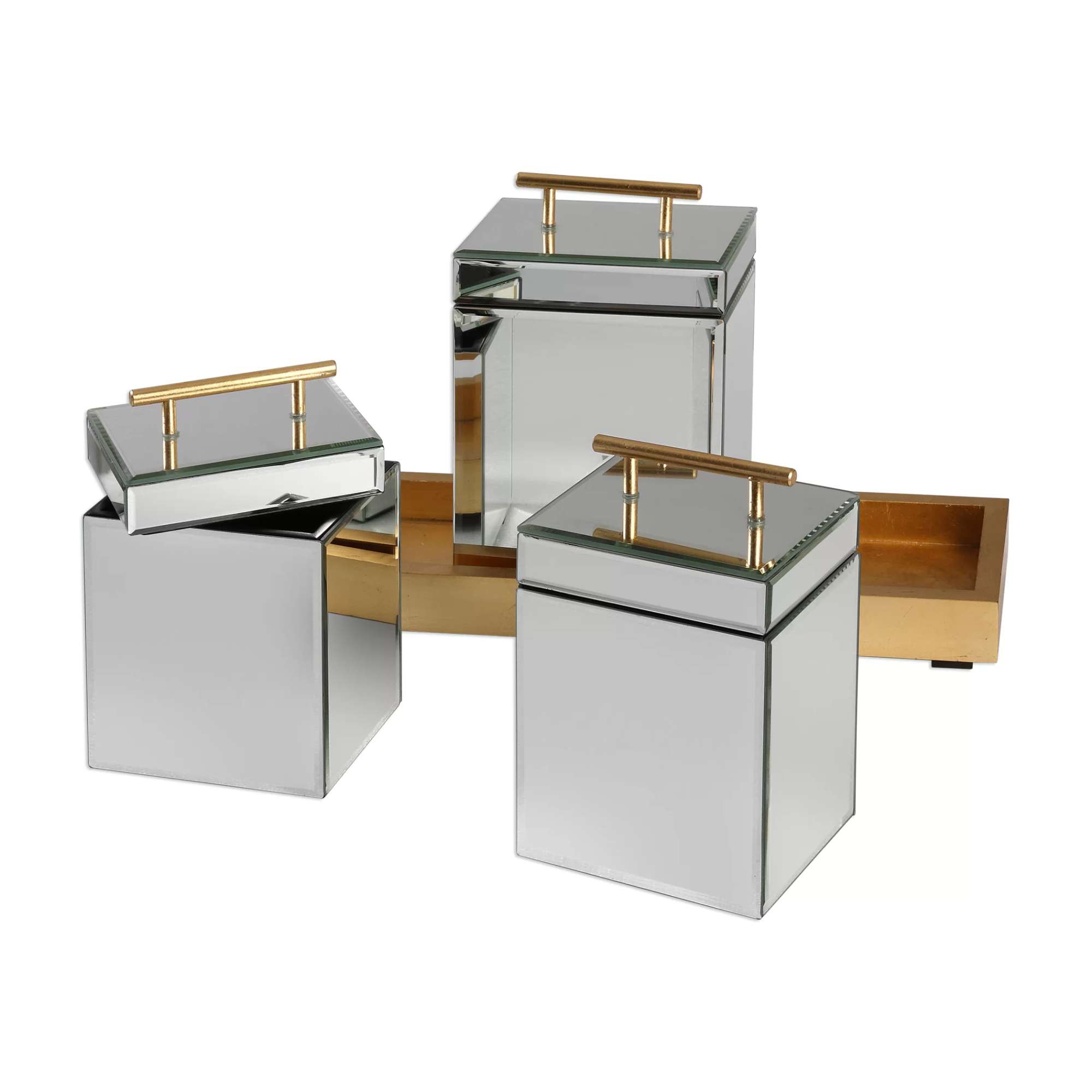 STERLING Mirrored Box and Tray Set