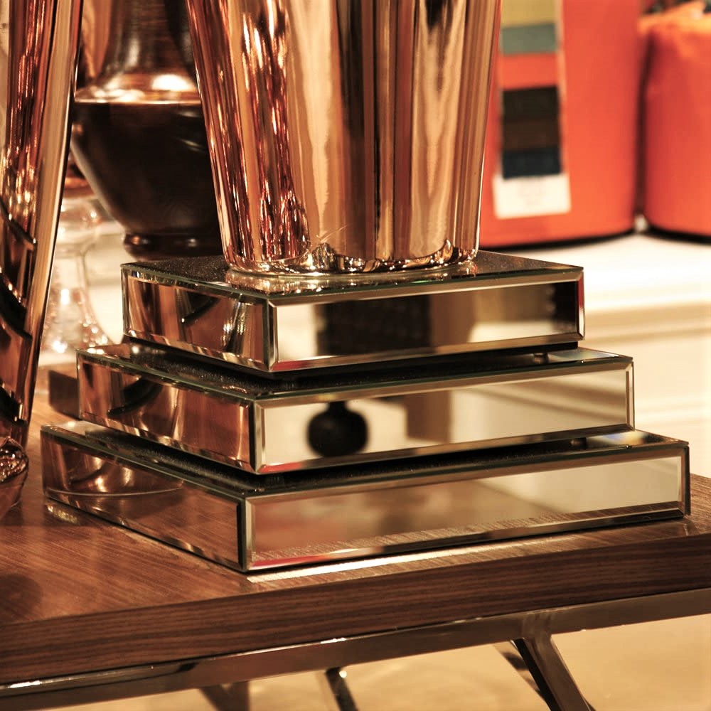 STERLING Mirrored Storage Boxes - Set of 3