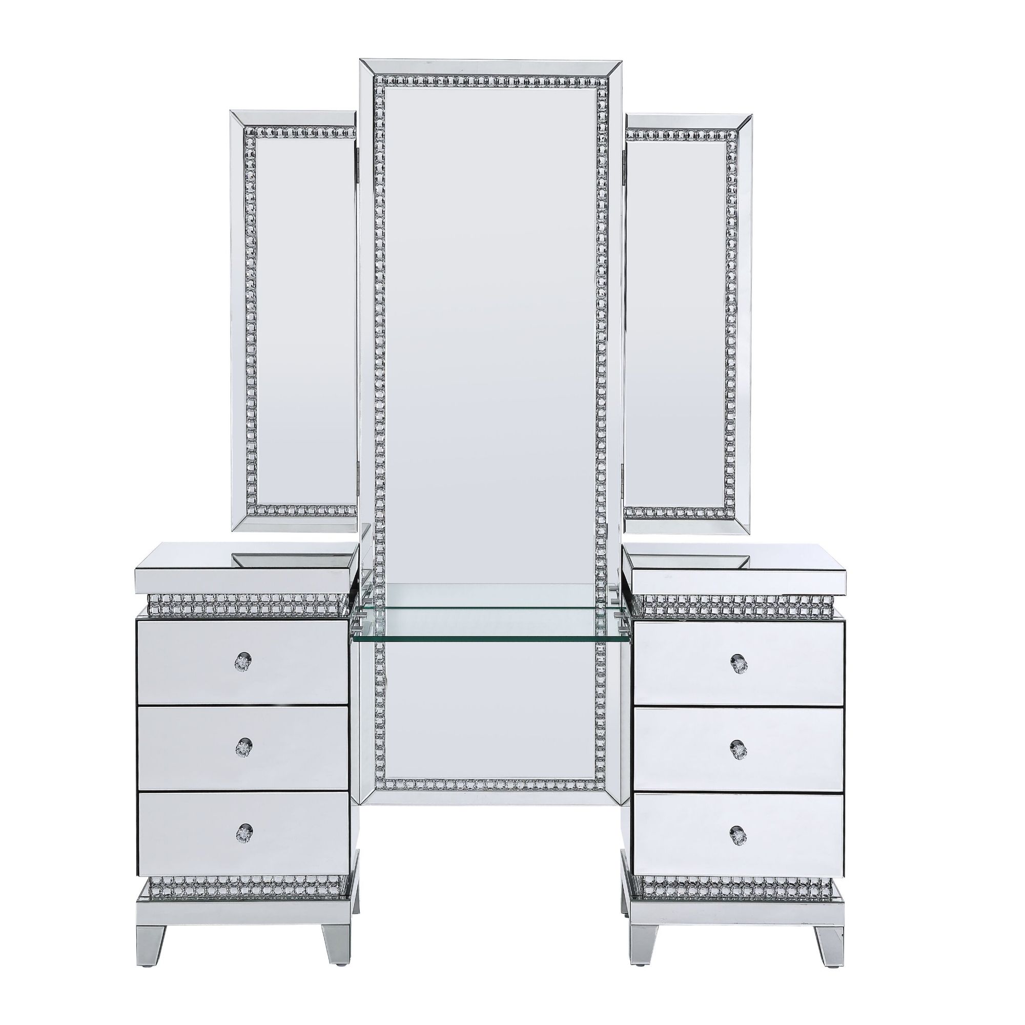 TAL Mirrored Vanity Station Set