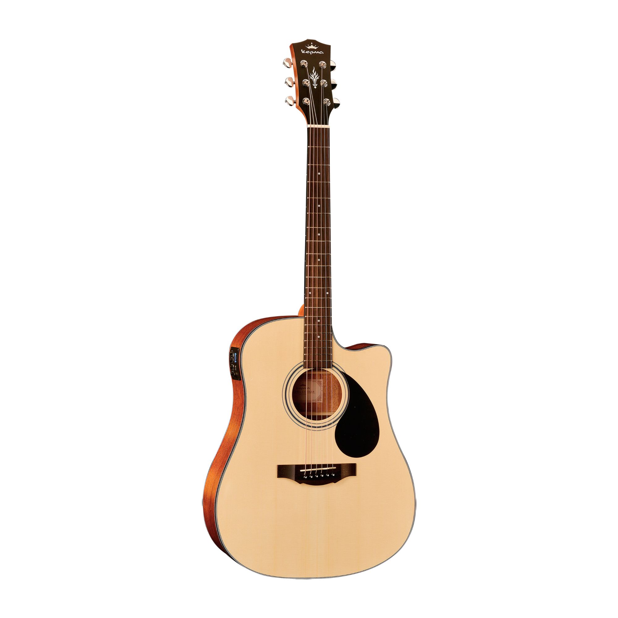 Kepma EDC-E Semi-Acoustic Guitar - Natural