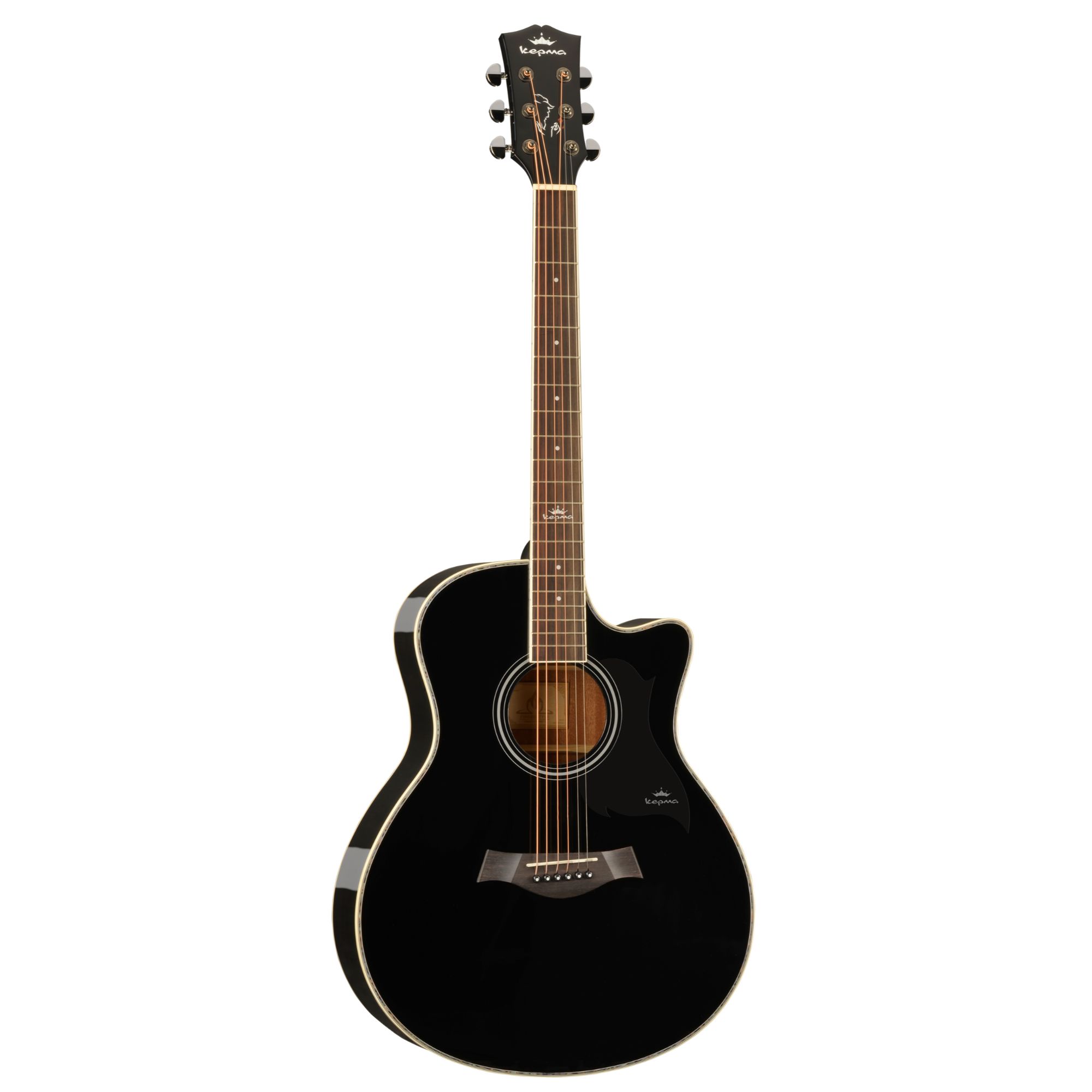 Kepma A1C Acoustic Guitar Glossy - Black