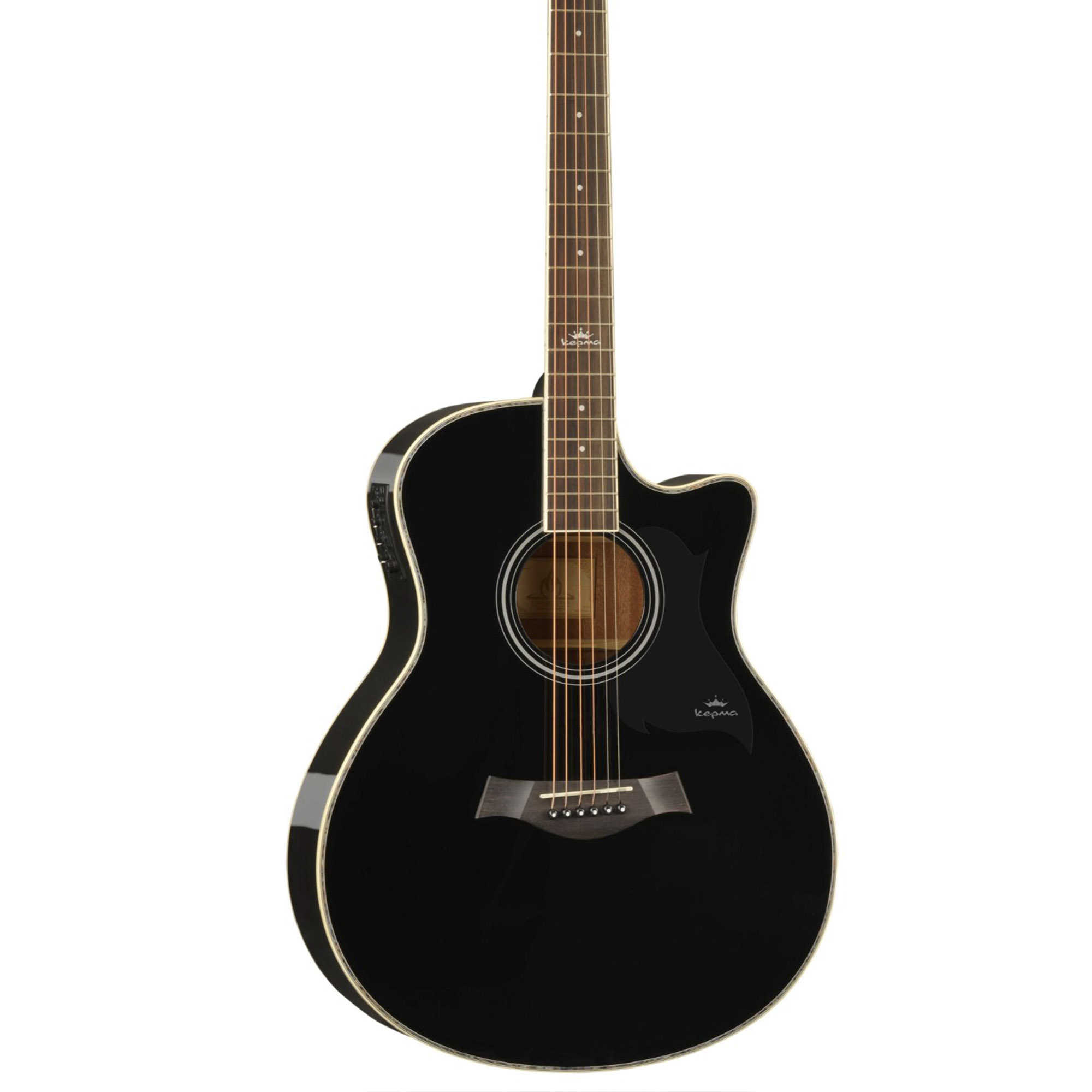 Kepma A1Ce Semi Acoustic Guitar - Glossy Black