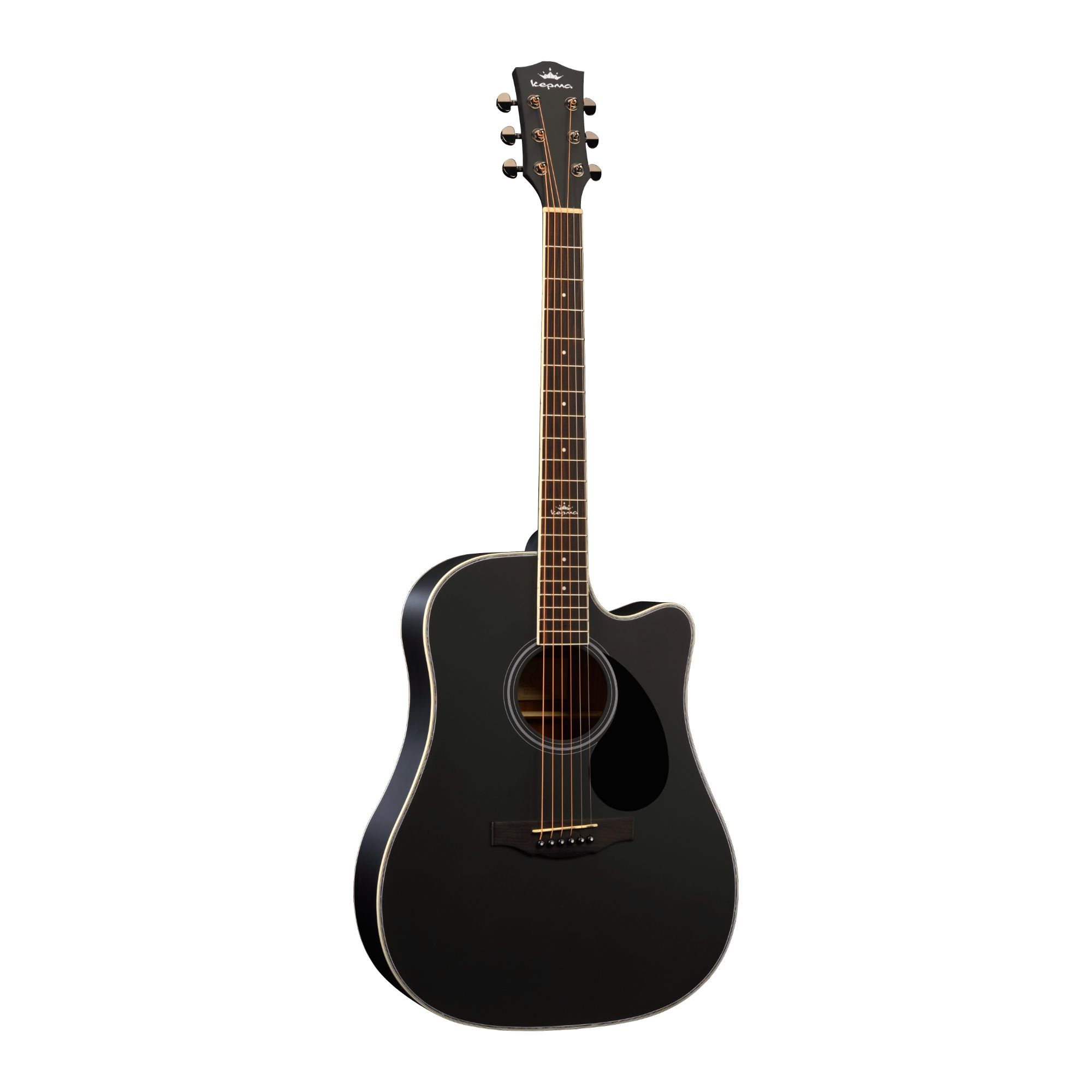 Kepma D1C Acoustic Guitar- Black Matt