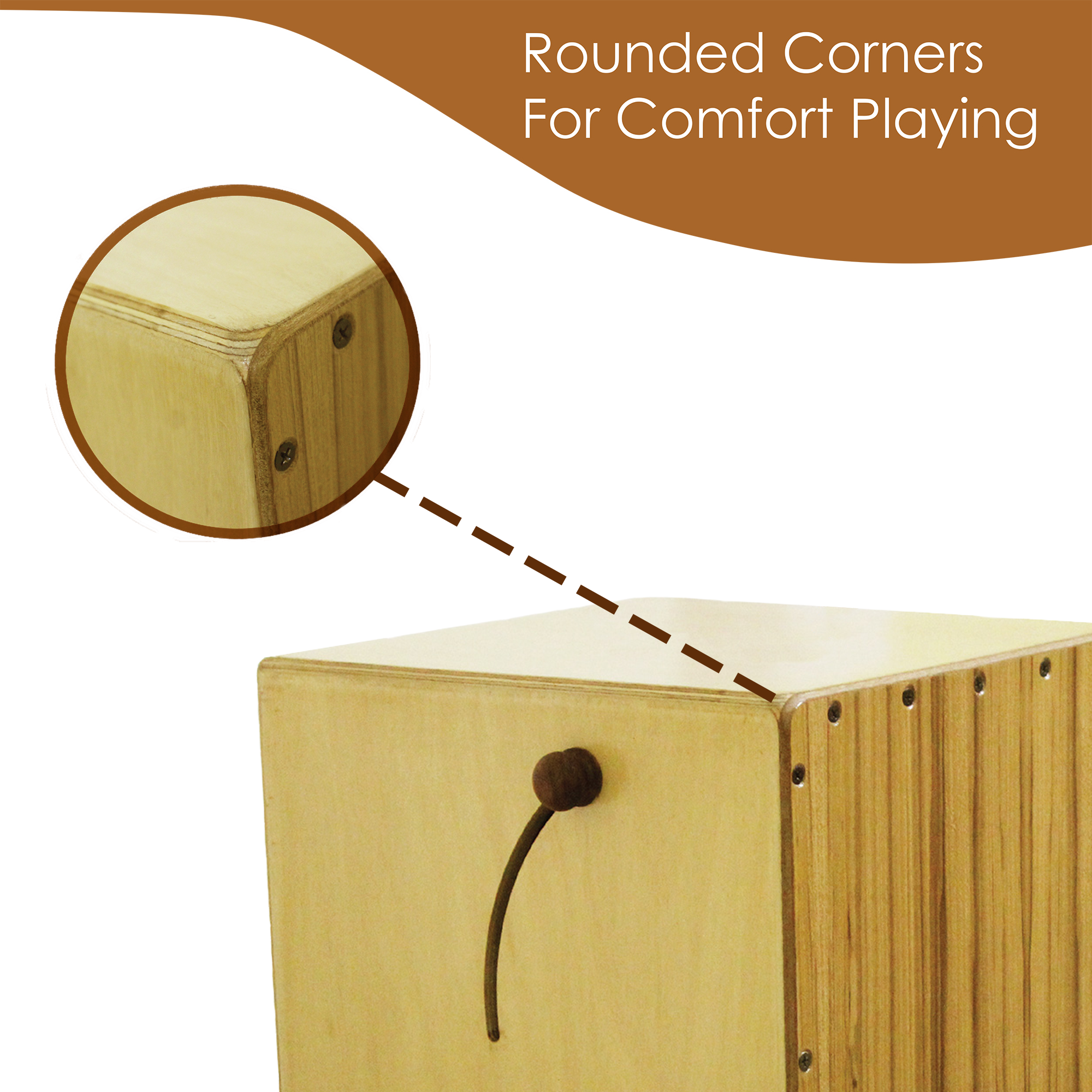 Hype String Cajon Birch Wood Adjustable Snare CB500AS