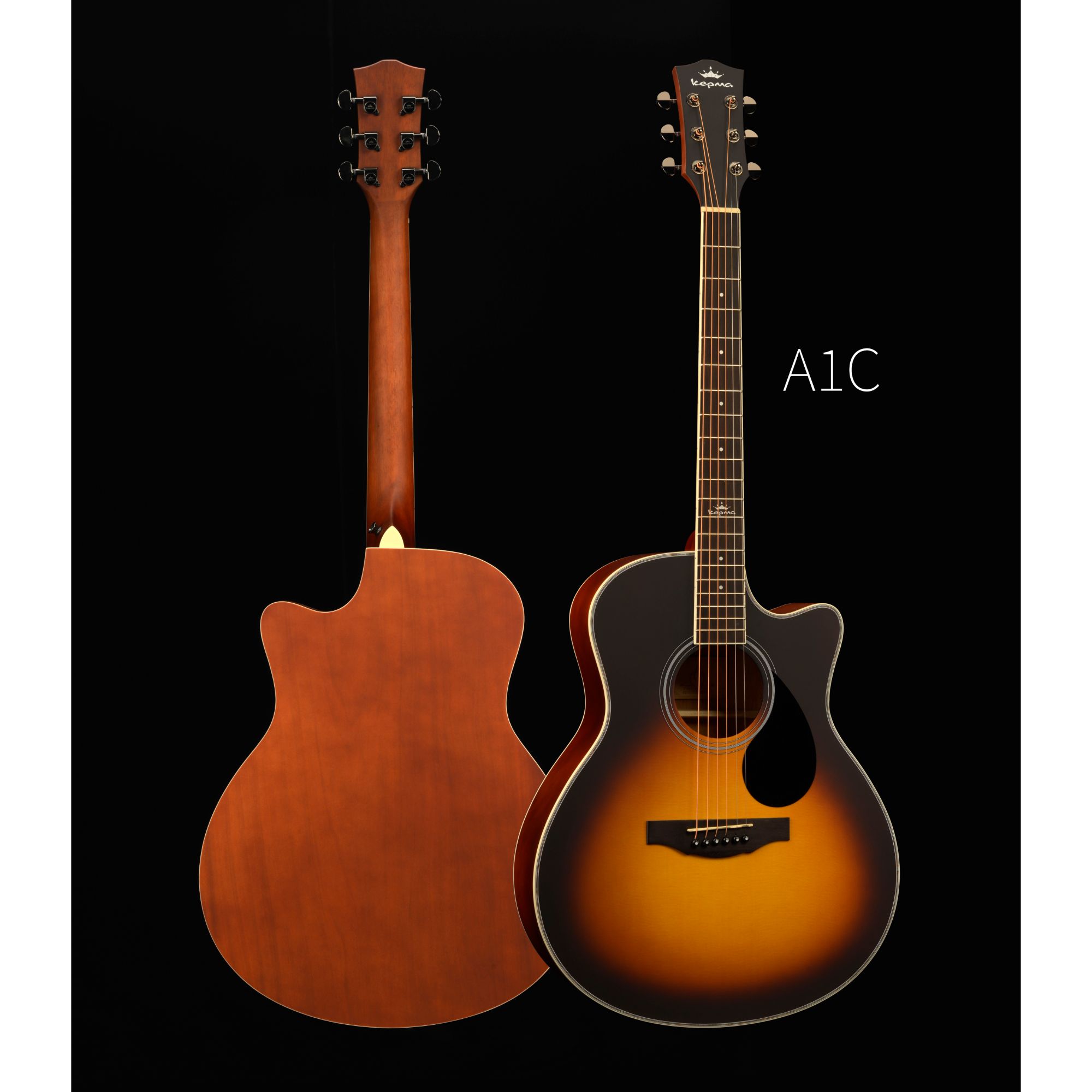 Kepma A1C Acoustic Guitar Suburst Matt
