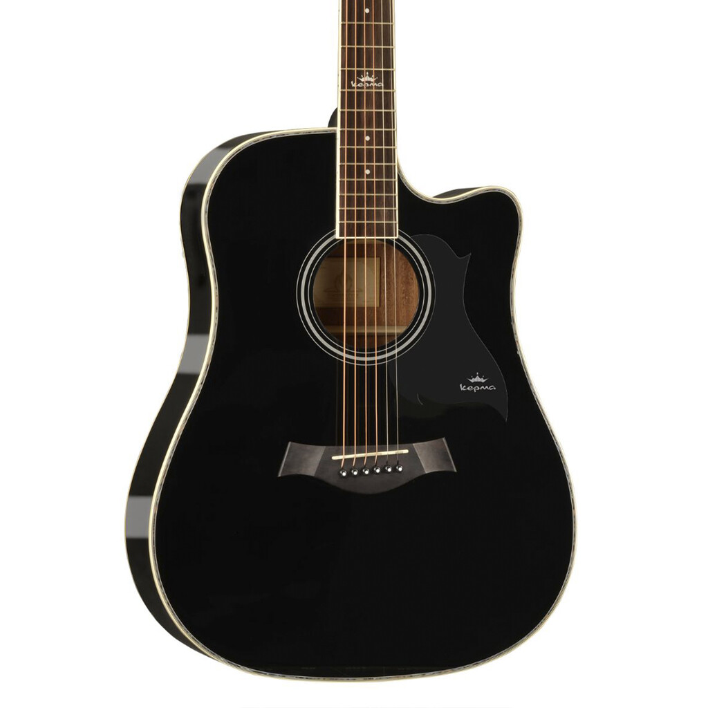 Kepma D1C Acoustic Guitar - Glossy Black
