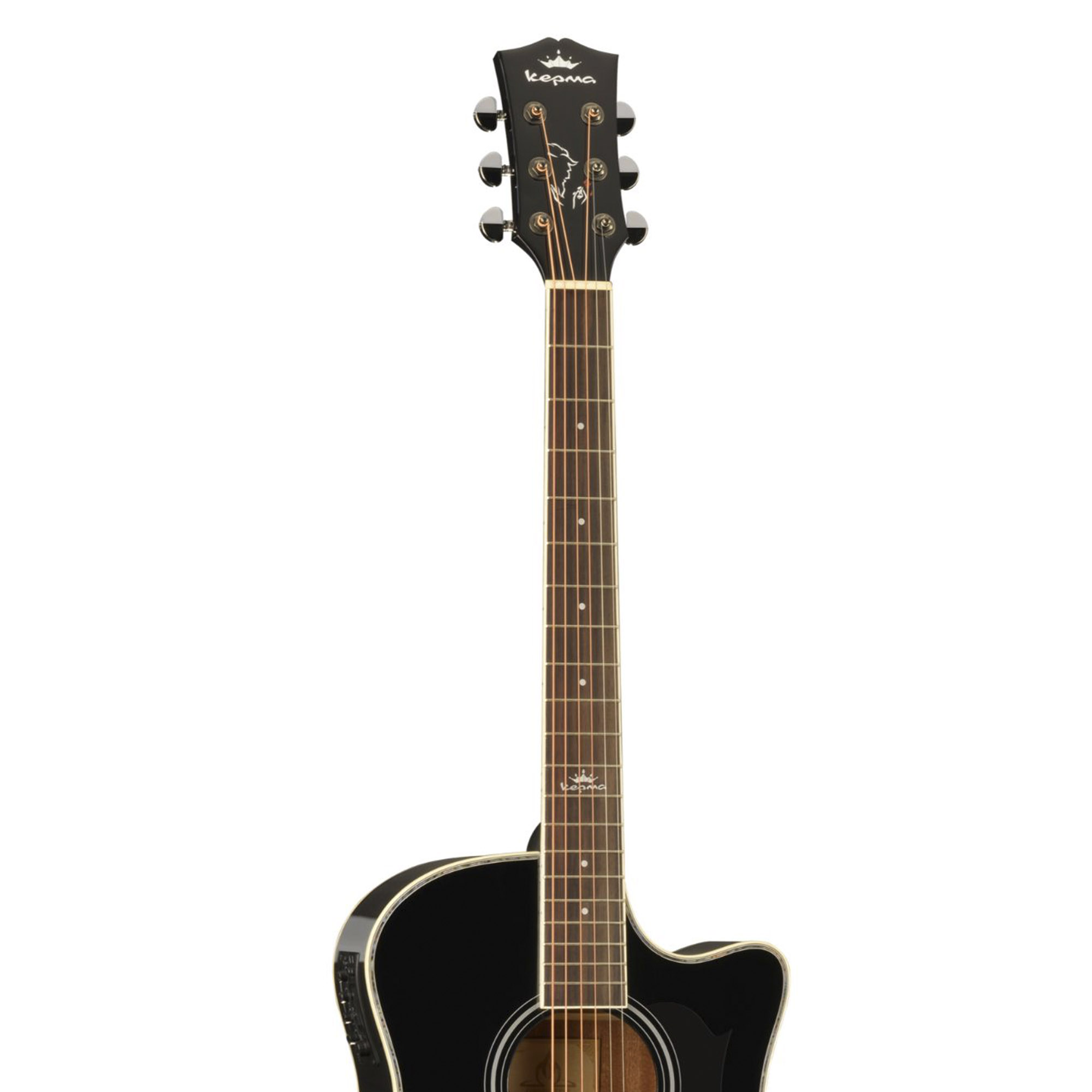 Kepma A1Ce Semi Acoustic Guitar - Glossy Black
