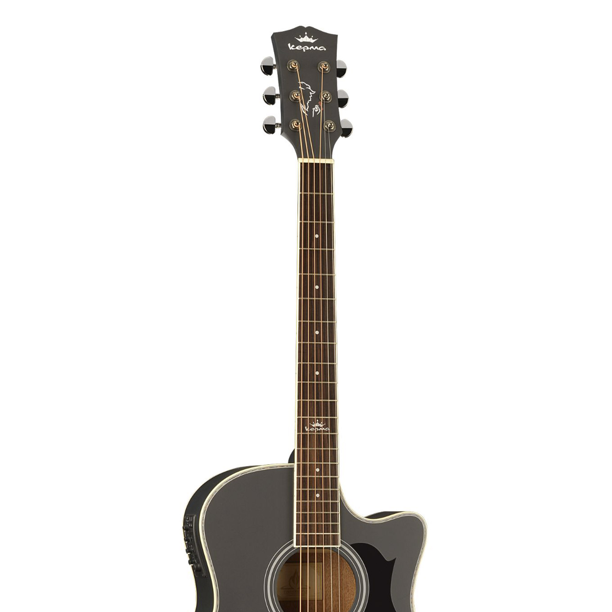 Kepma A1Ce Semi Acoustic Guitar Matt -Black Matt