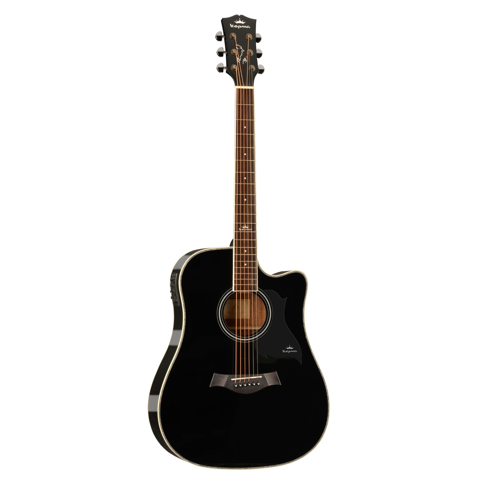 Kepma D1Ce Semi Acoustic Guitar - Glossy Black