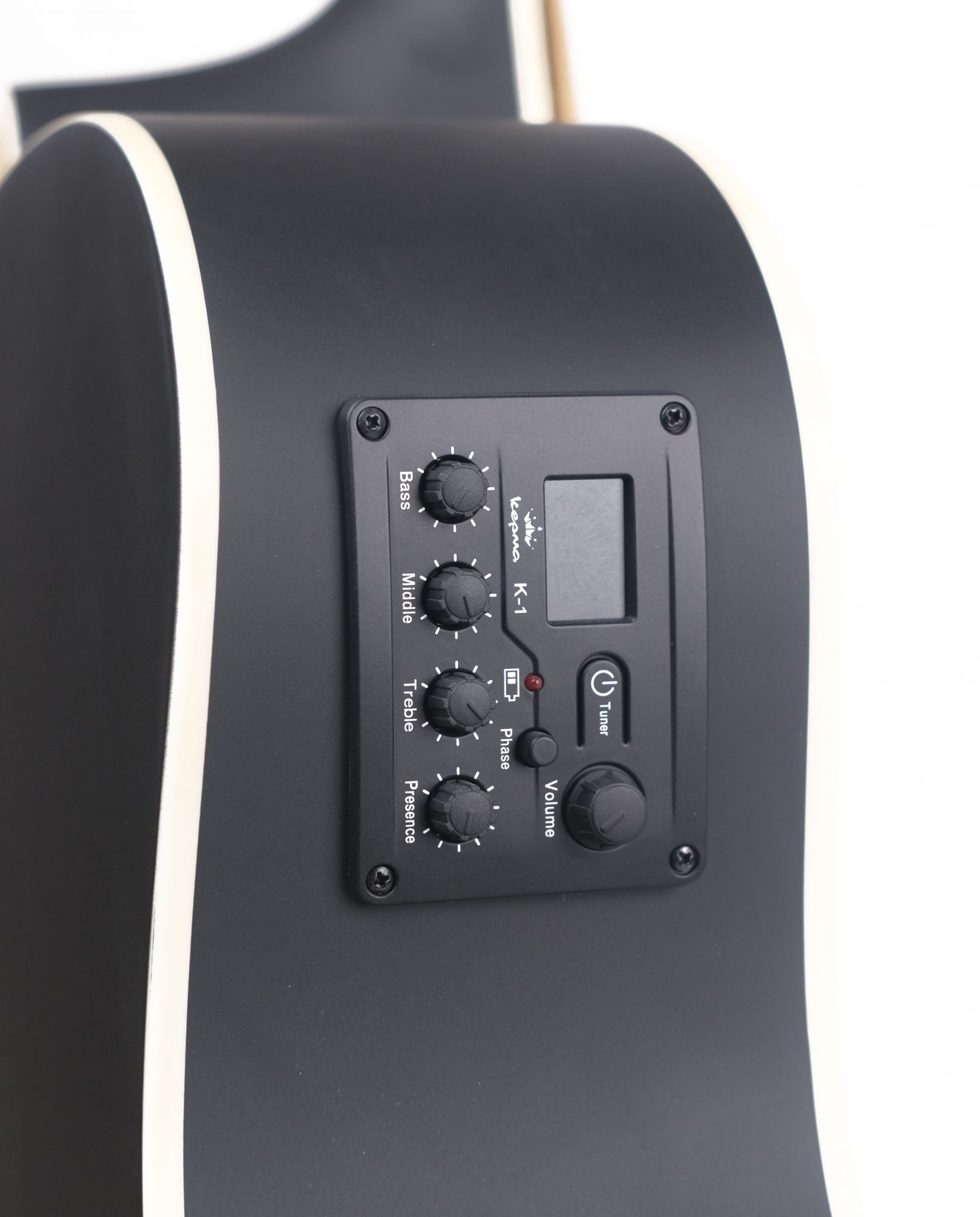 Kepma A1Ce Semi Acoustic Guitar - Glossy Black