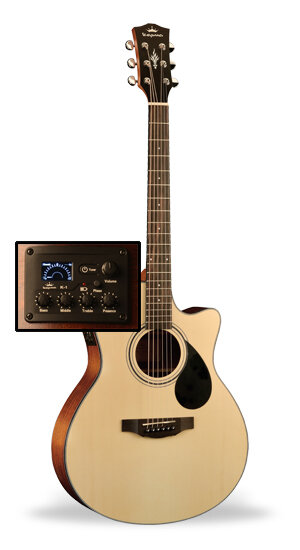 Kepma A1Ce Semi Acoustic Guitar - Natural