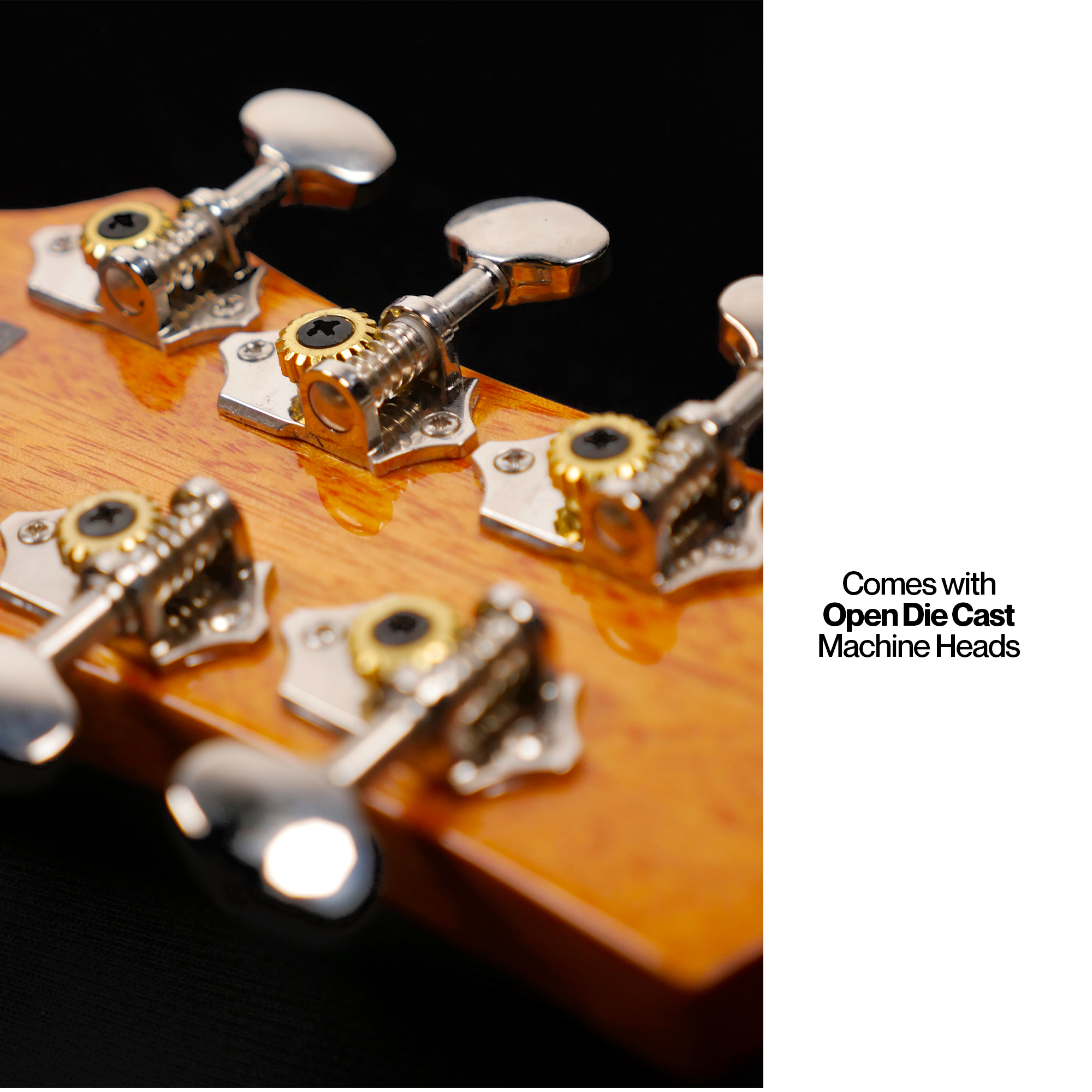 SQOE SQ-G40 Solid mahogany top Acoustic Guitar - Natural gloss