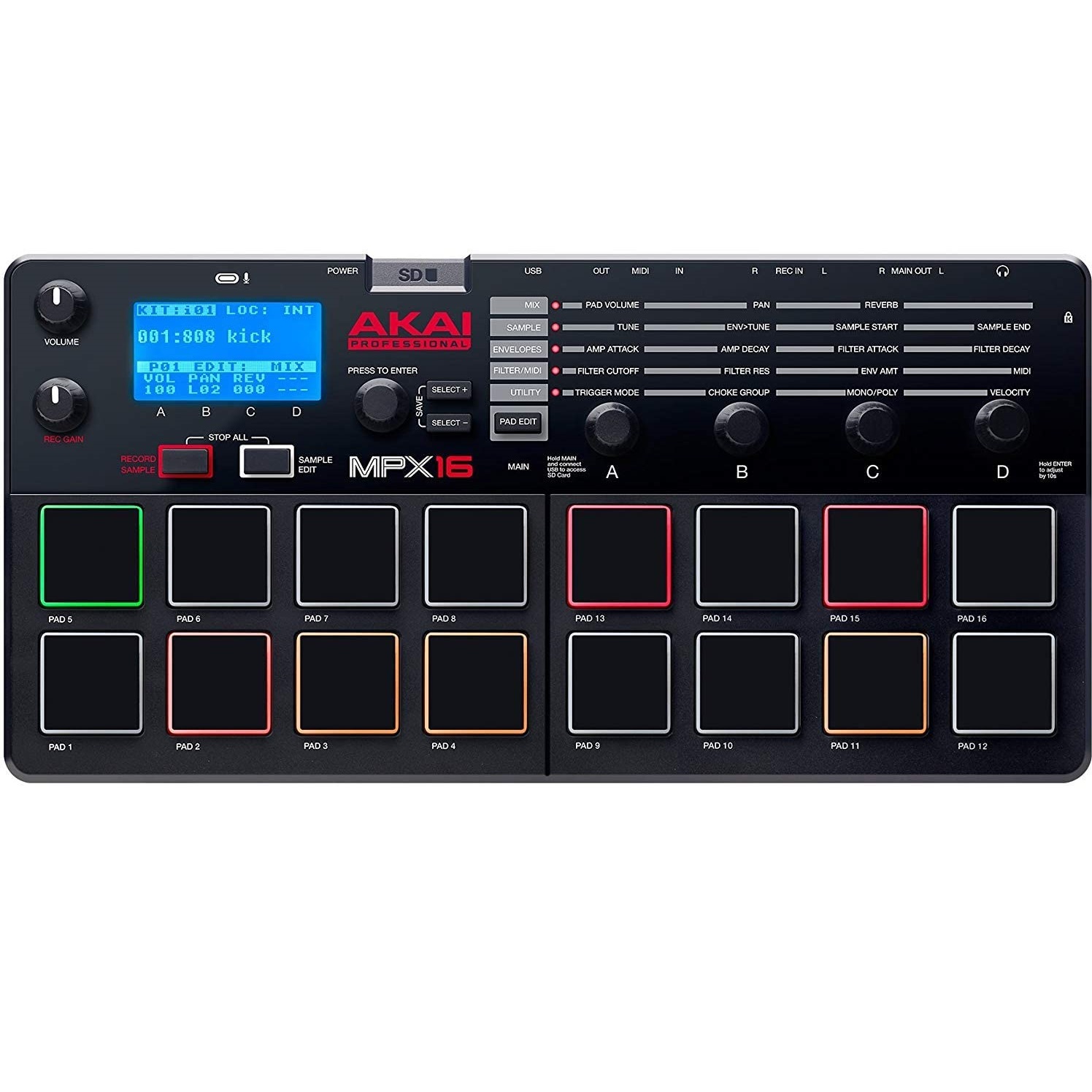 Akai Professional MPX16 SD Sample Recorder and Player