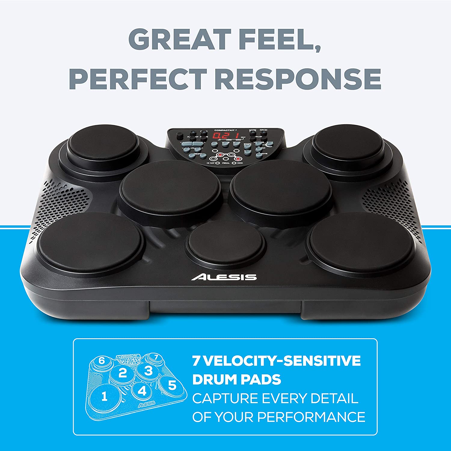 Alesis CompactKit 7 7-Pad Portable Tabletop Drum Kit