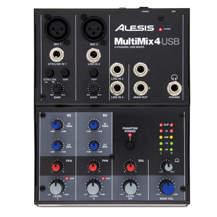 Alesis MultiMix 4 USB Four-Channel USB Mixer
