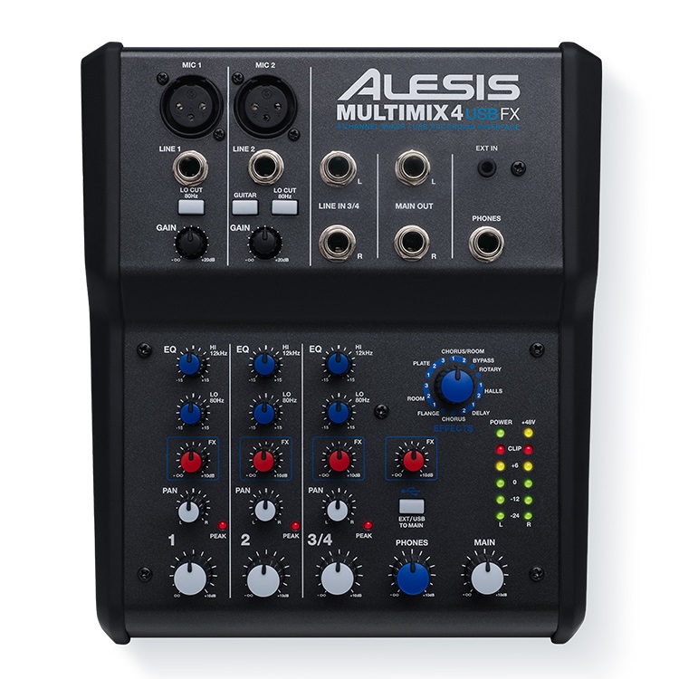 Alesis MultiMix 4 USB FX 4-Channel Mixer and USB Audio Interface