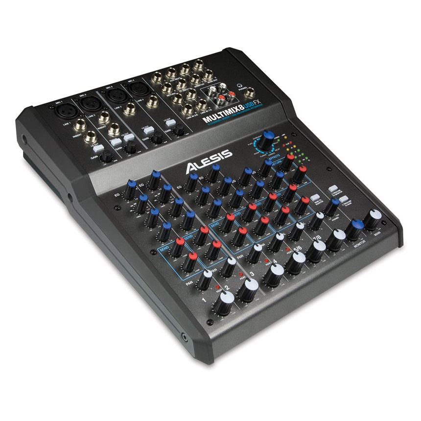 Alesis MultiMix 8 USB FX 8-Channel Mixer with Built-In Effects and USB Interface
