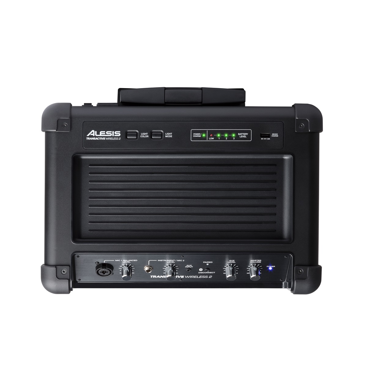 Alesis TransActive Wireless 2 Portable Powered Bluetooth 2-Way Speaker System with Rechargeable Battery and Lights