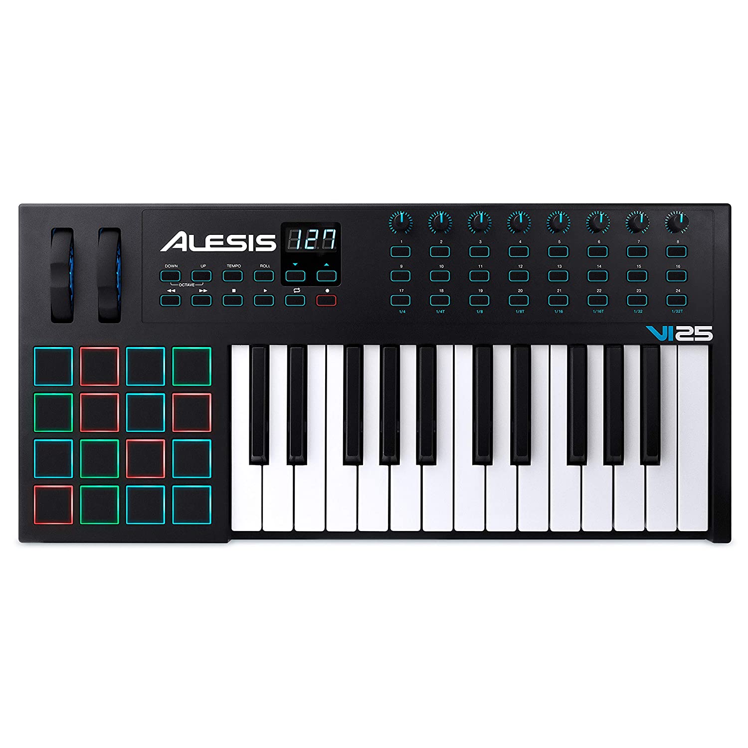 Alesis VI25 Advanced 25-Key USB MIDI Drum Pad and Keyboard Controller